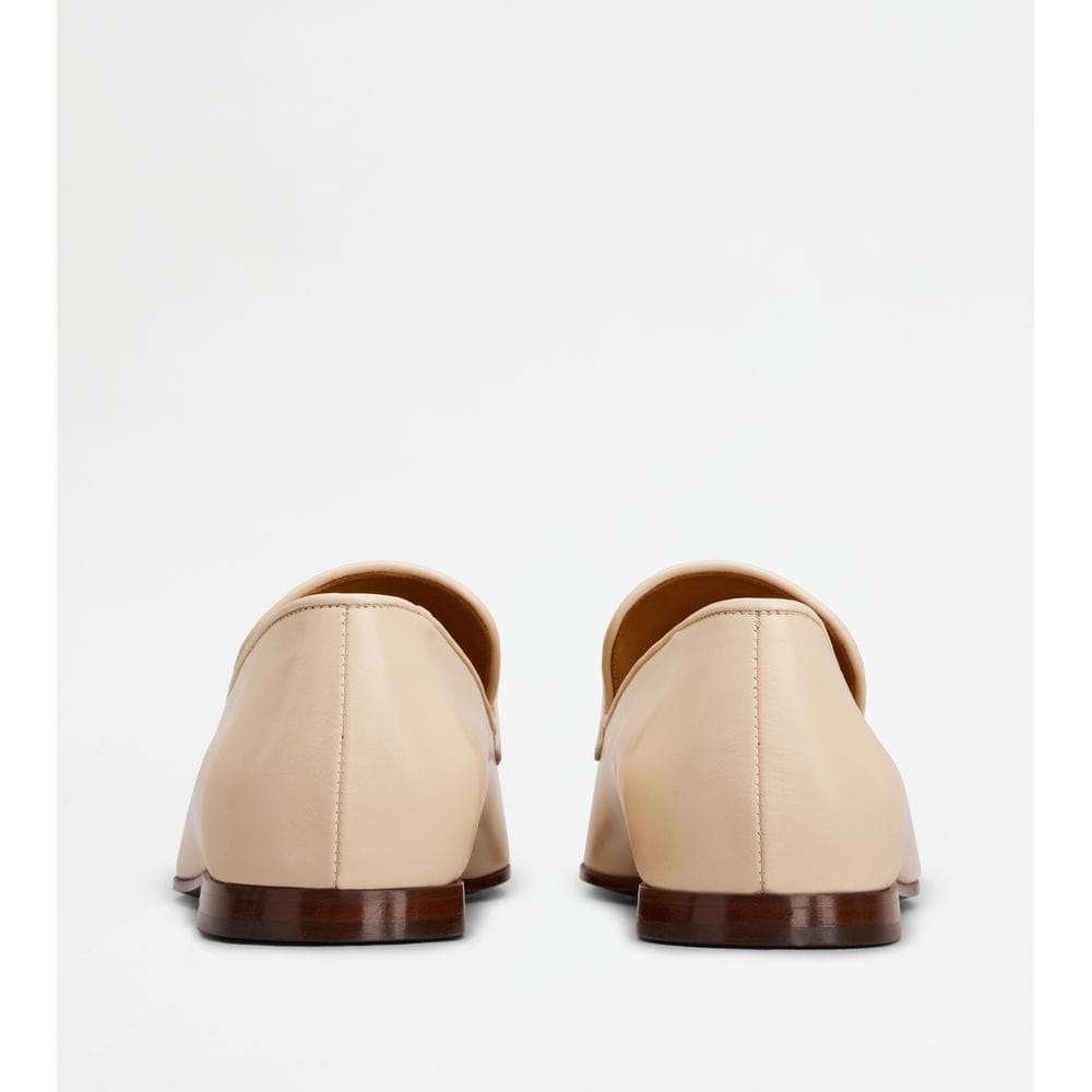 Tod's Tods Loafers In Leather Beige Womens