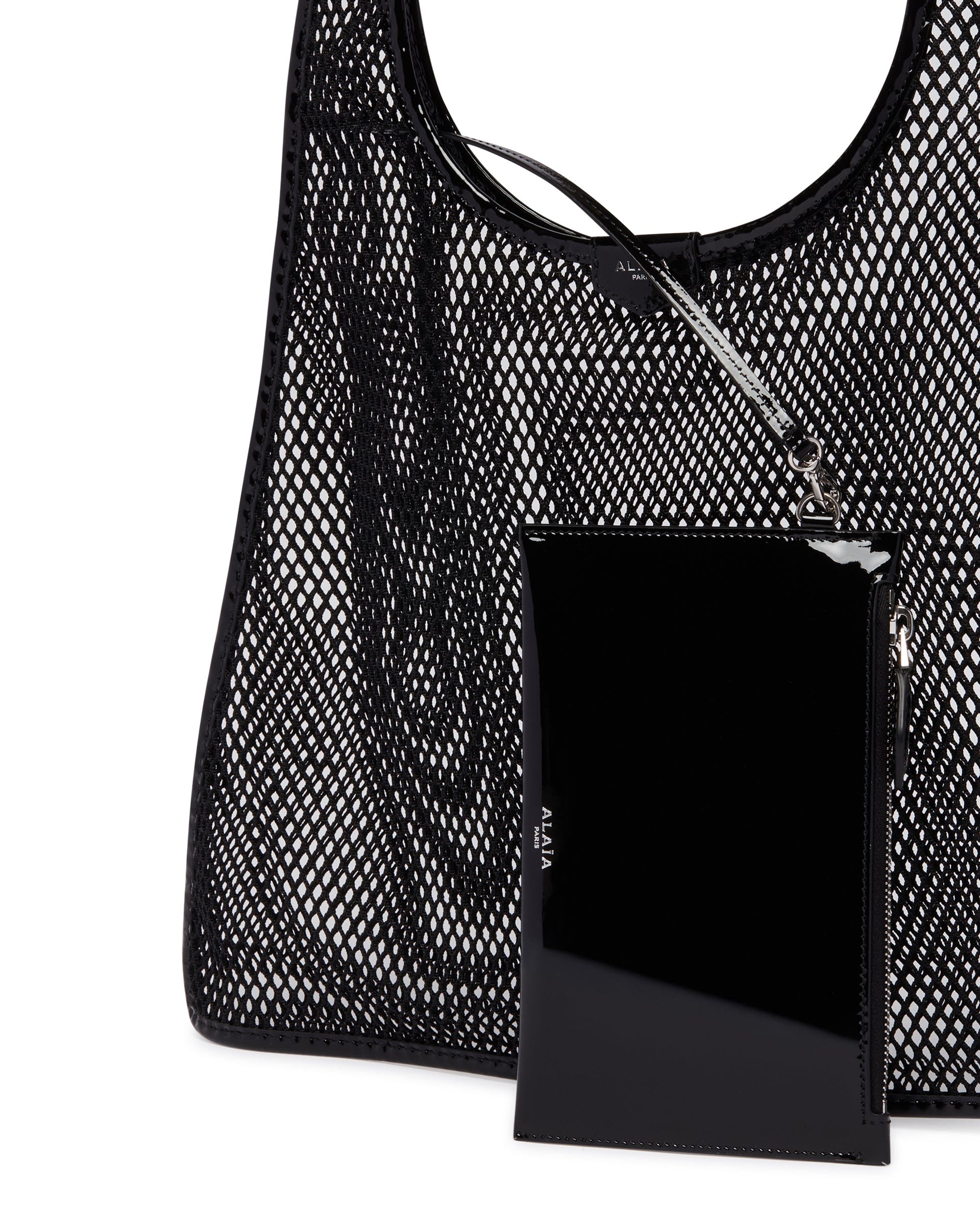 Alaia Borsa One Piece Hobo In Rete Nera