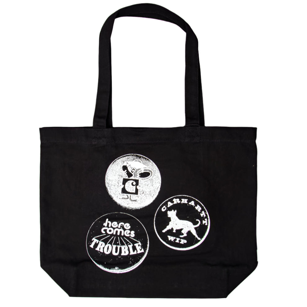 Carhartt Canvas graphic tote pins print white