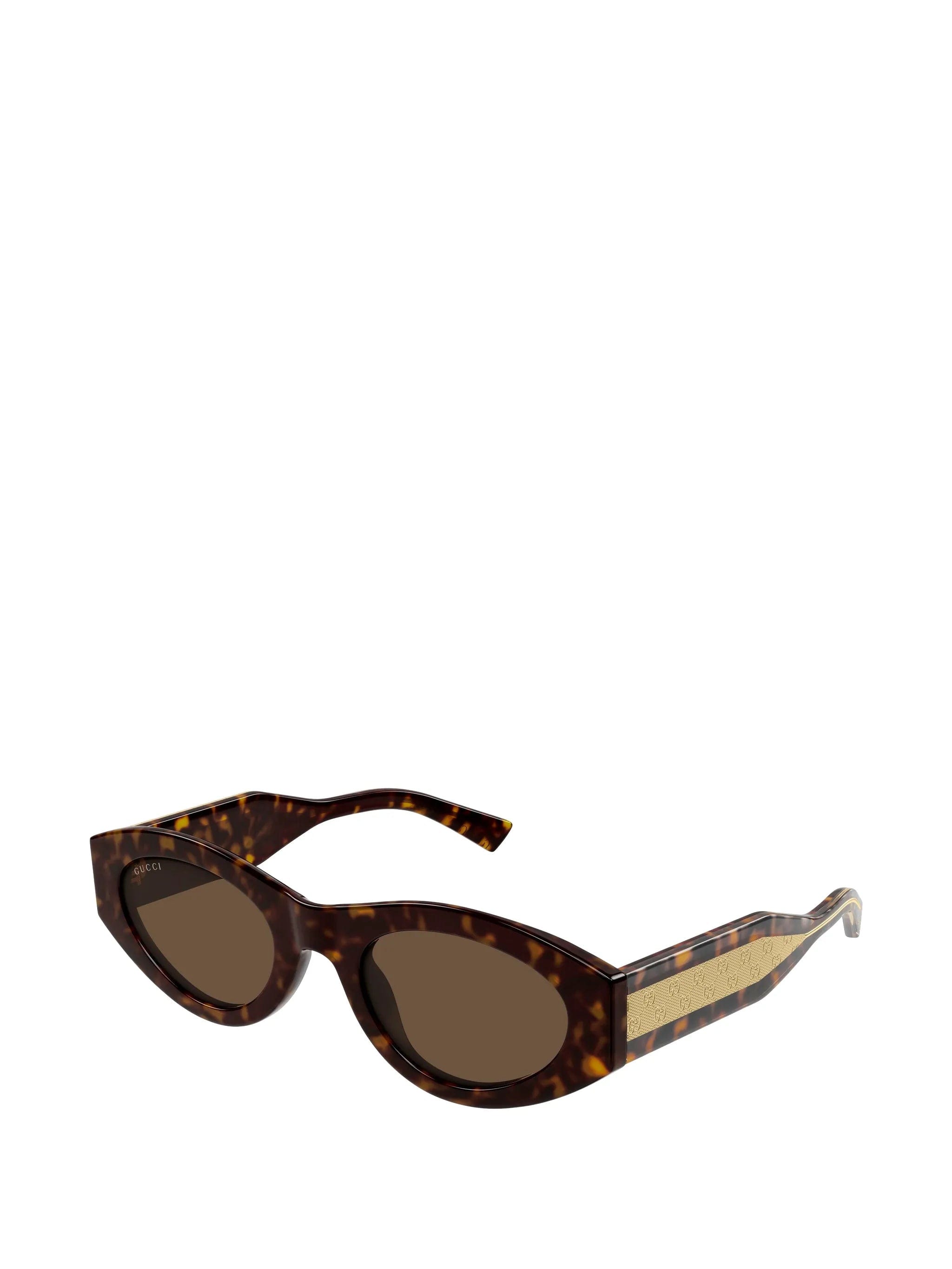 Gucci Eyewear oval logo - detail sunglasses