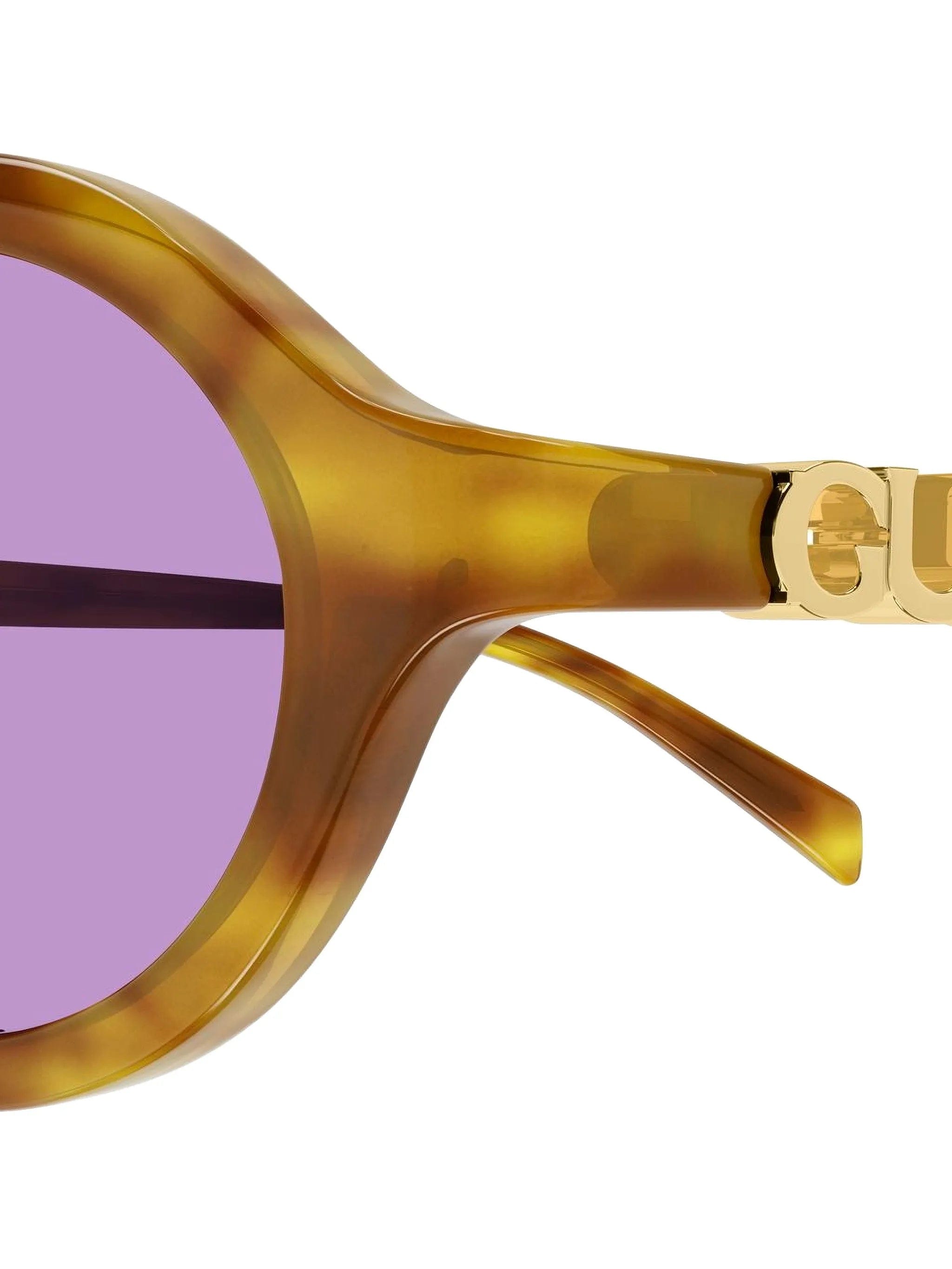 Gucci Eyewear round logo - detail sunglasses