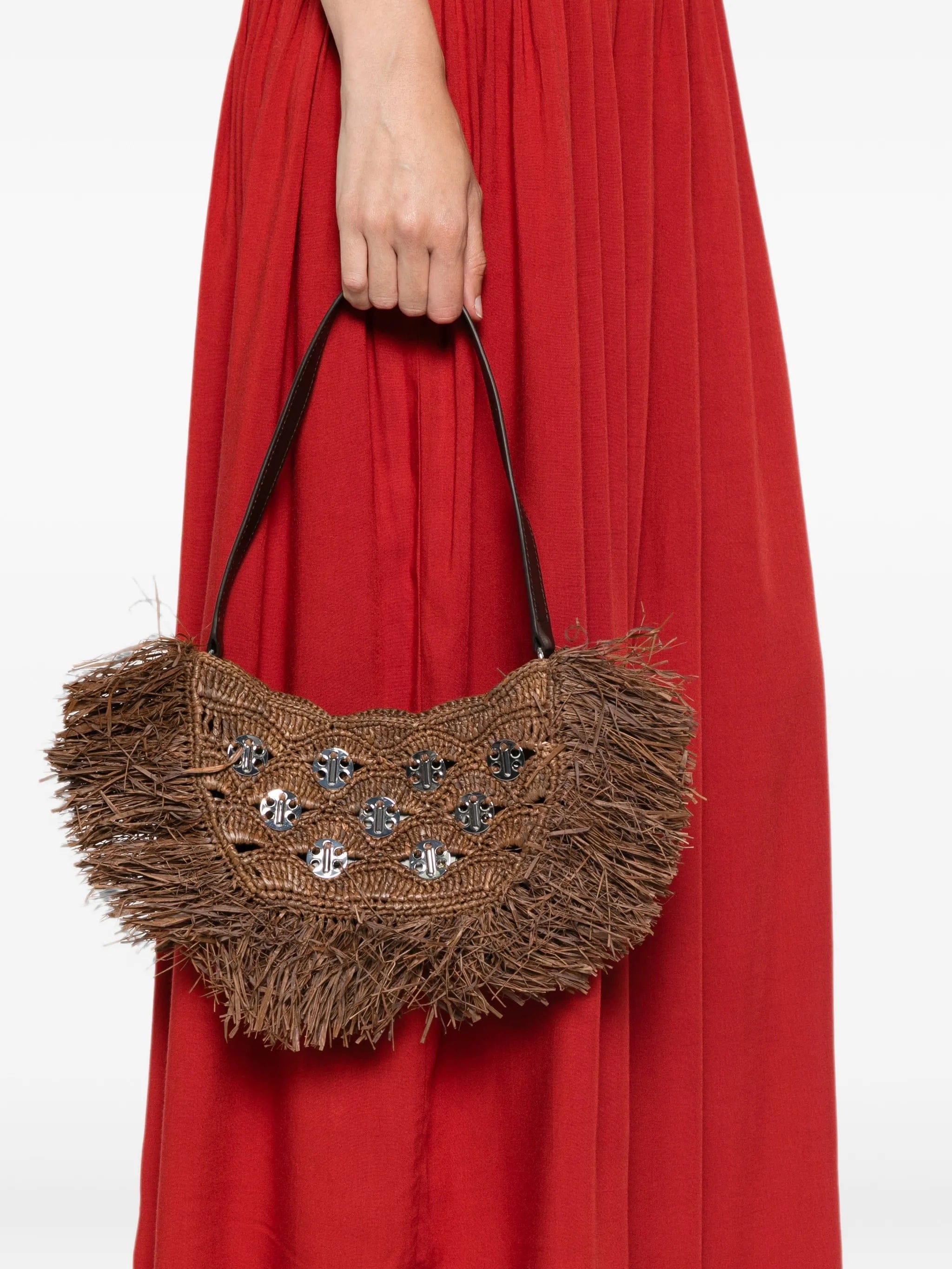Rabanne Crescent Moon fringed shoulder bag