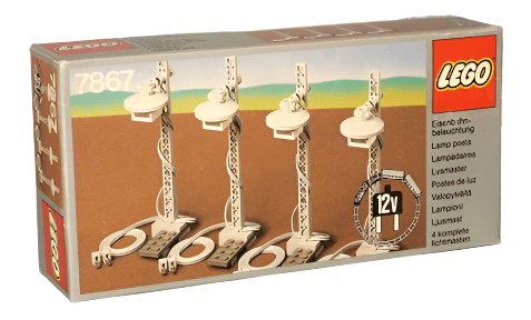 LEGO Trains 4 Lighting Standards Electric 12V 7867 (Open Box)