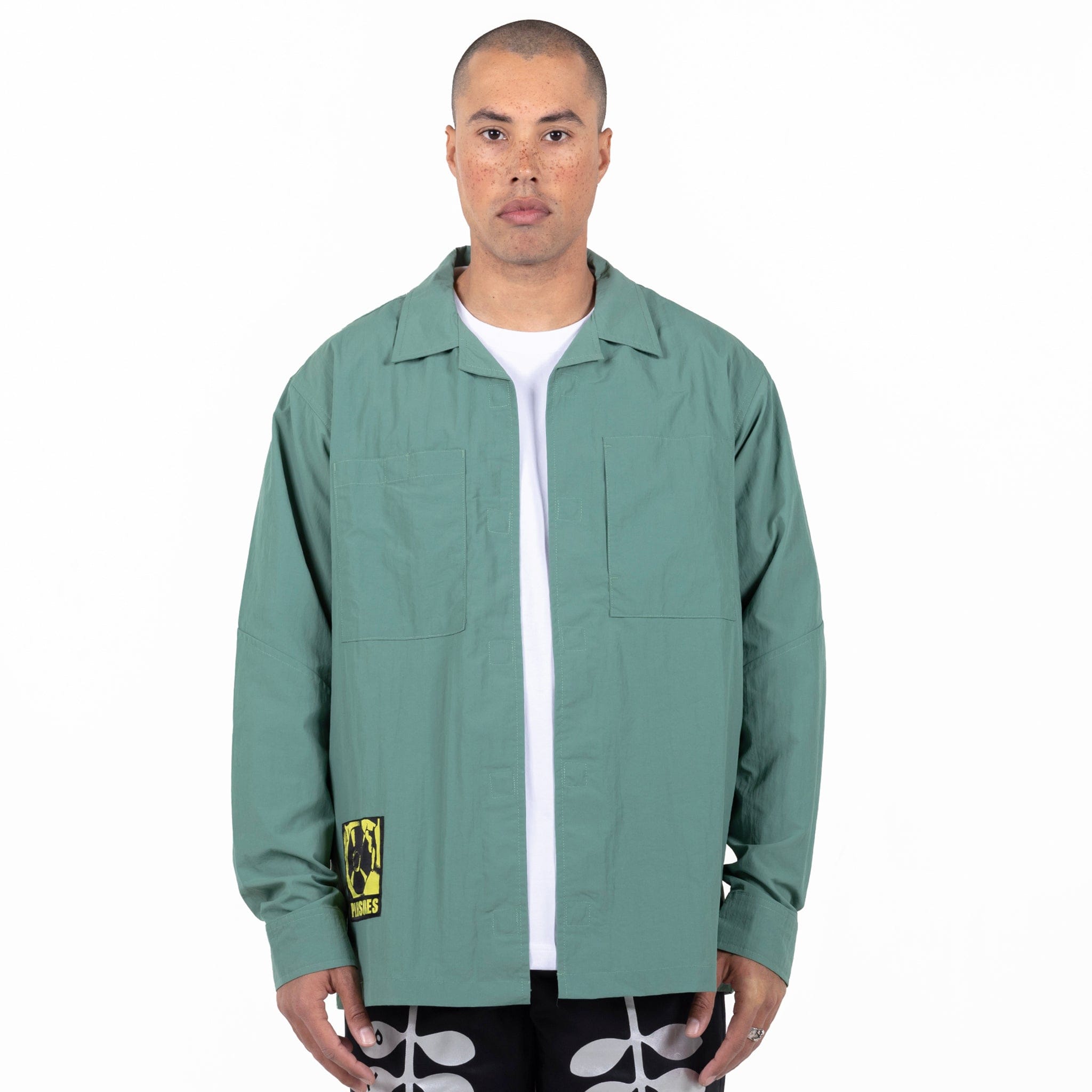 Pleasures Stare LS Overshirt (Teal)