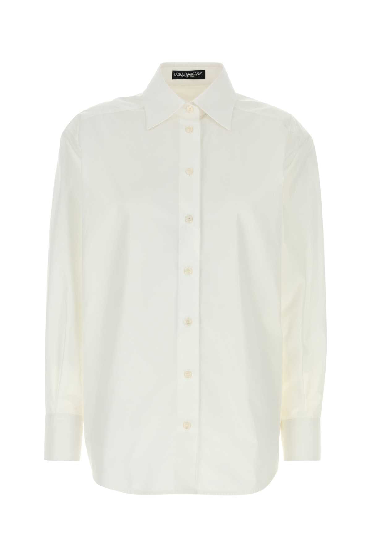 Dolce & Gabbana Cotton Button - Down Shirt — White