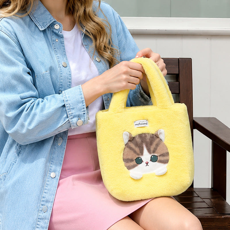 Mofusand Authentic Furry Plush Tote Bag – Yellow