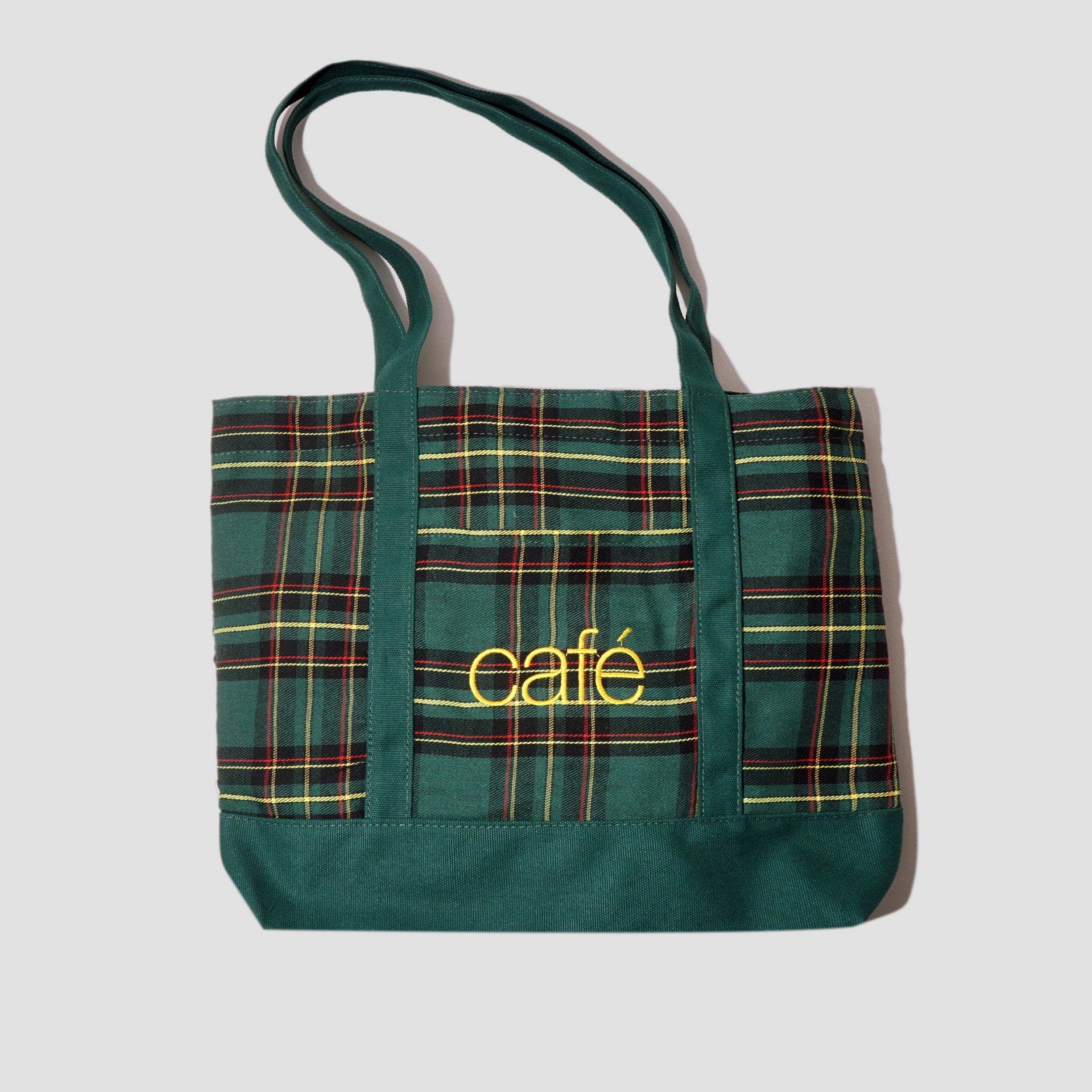 Skateboard Cafe Tartan Tote Green