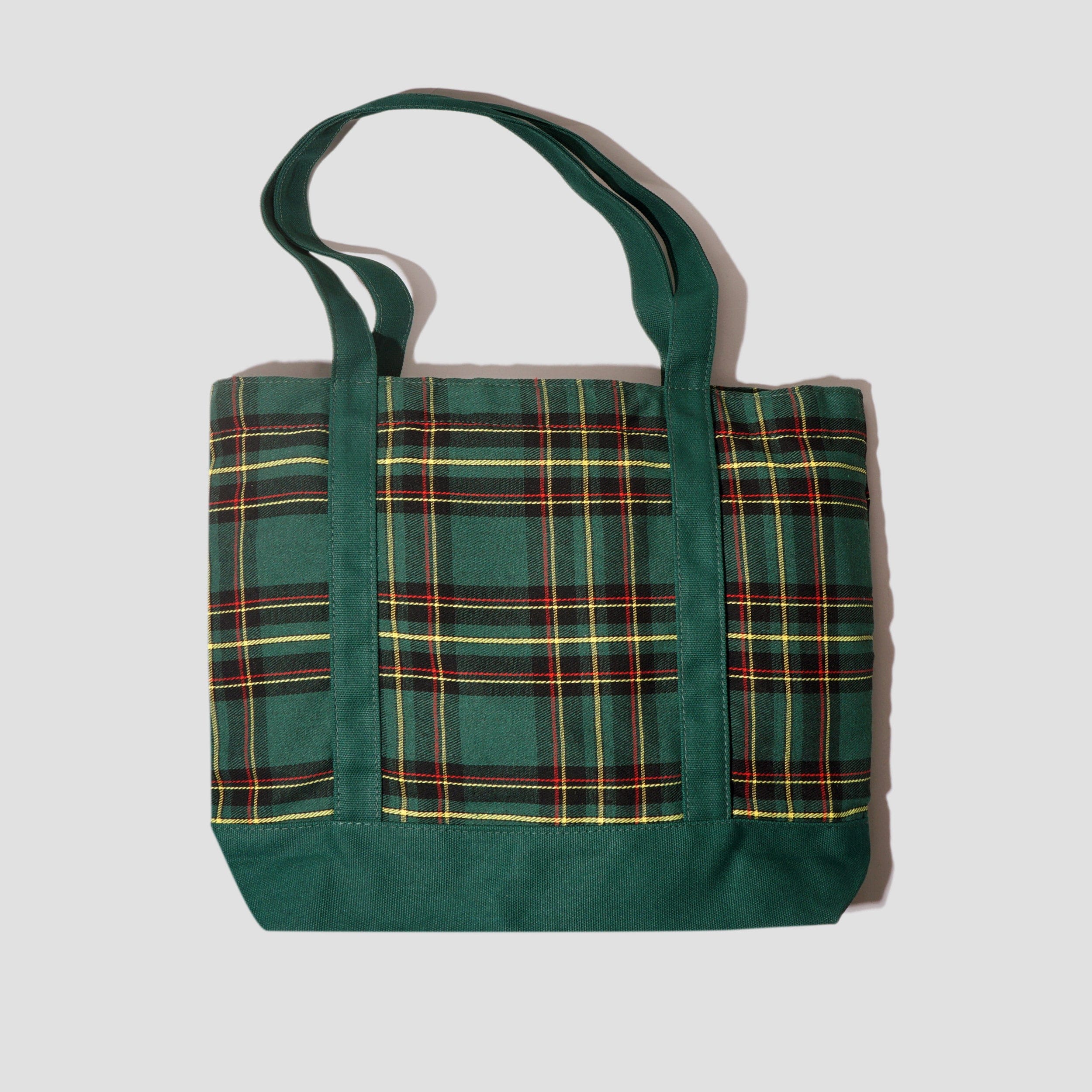 Skateboard Cafe Tartan Tote Green