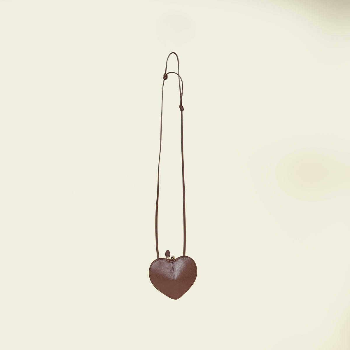 Alaia Dark Brown A Le CŒUR Small Bi Material Bag