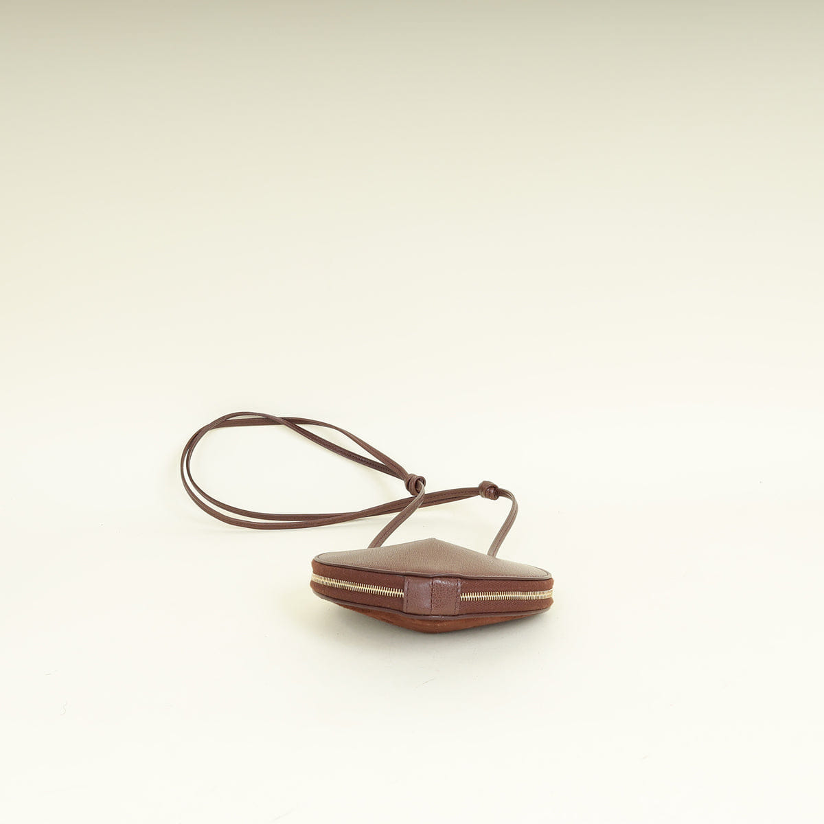 Alaia Dark Brown A Le CŒUR Small Bi Material Bag