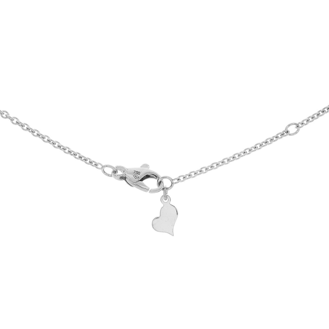Piaget 18K White Gold Diamond Onyx Limelight Heart Pendant