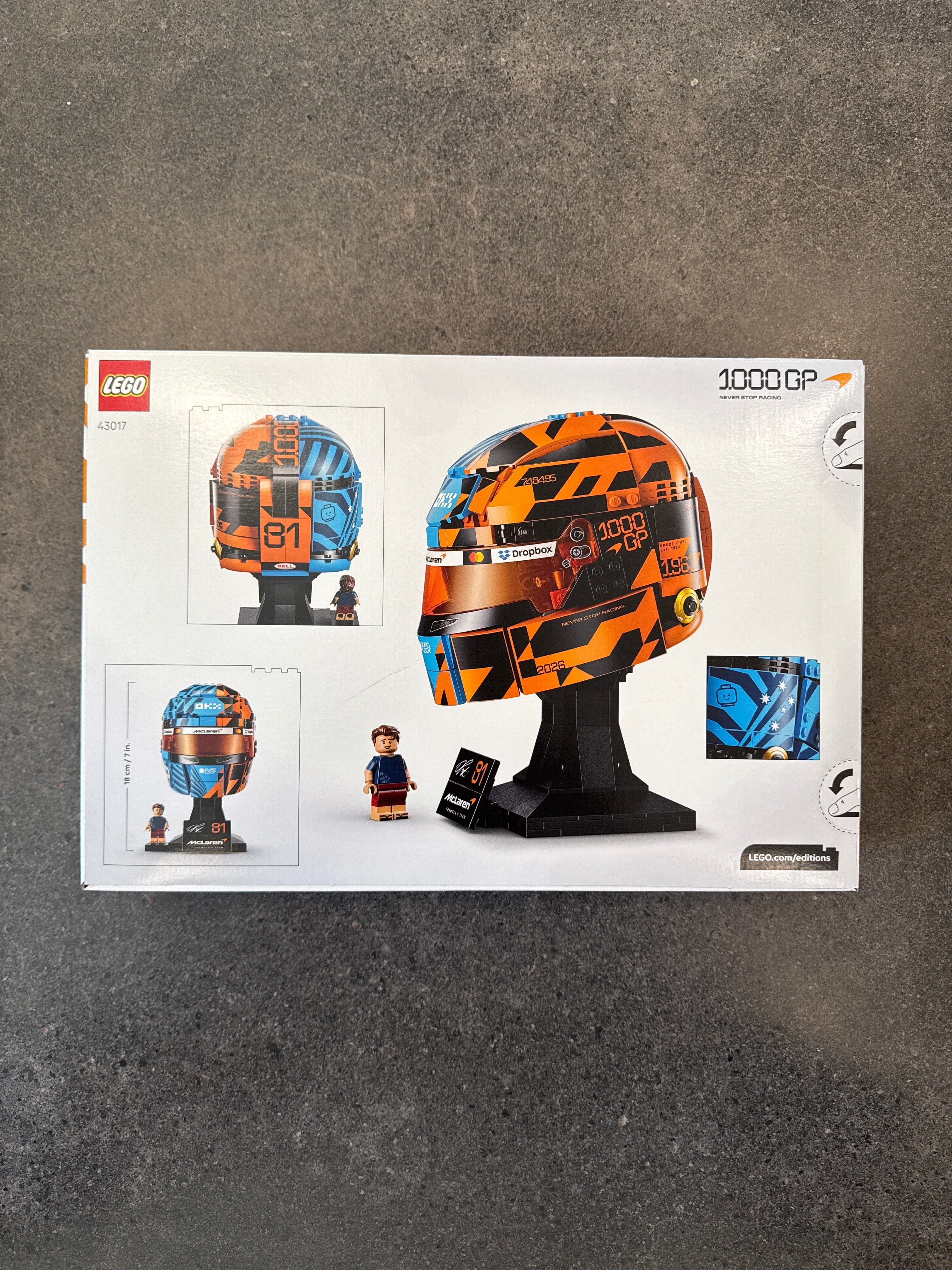 LEGO® Editions McLaren Mastercard Oscar Piastri Helmet 43017