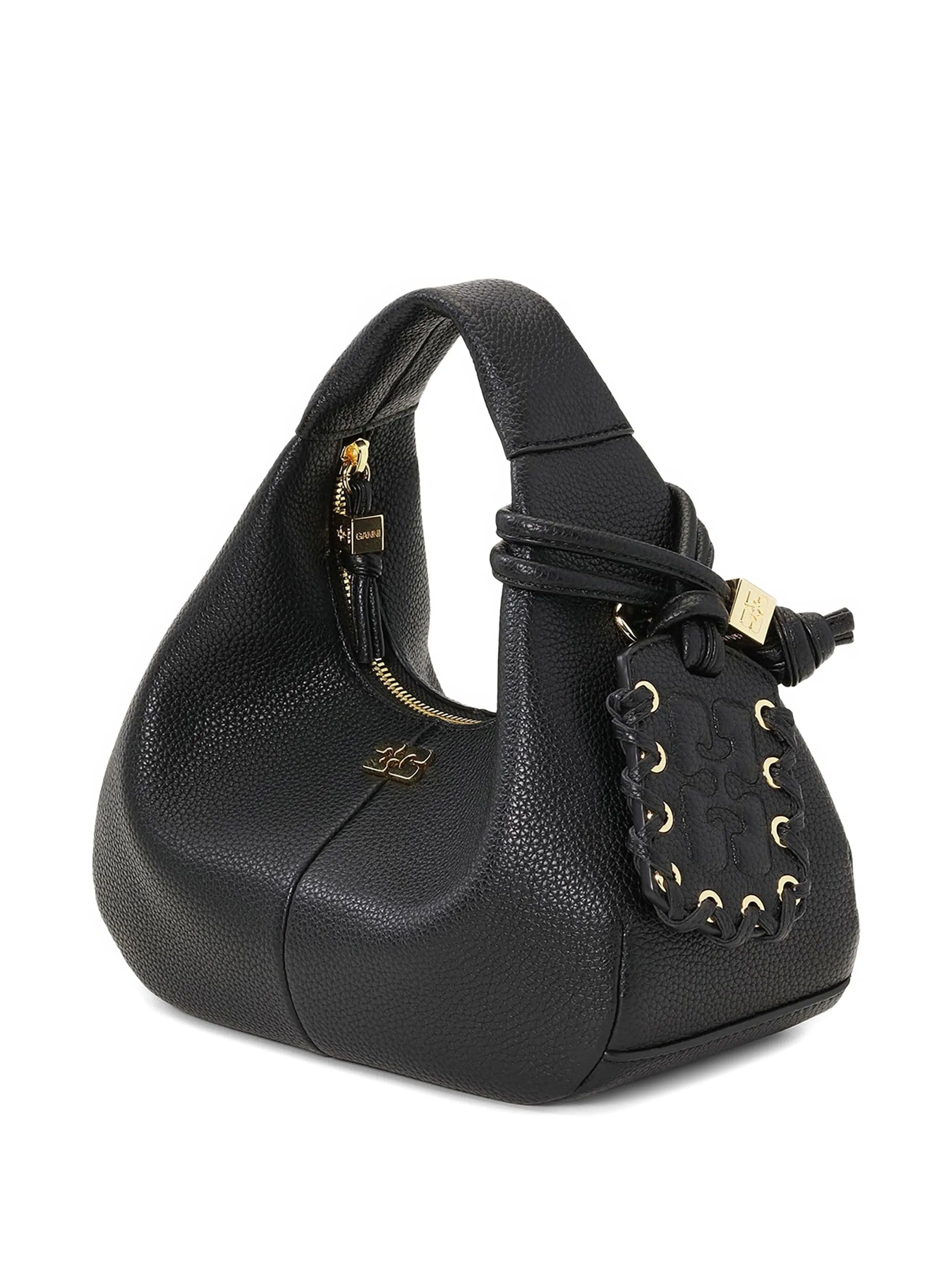 GANNI grained knot - detail shoulder bag