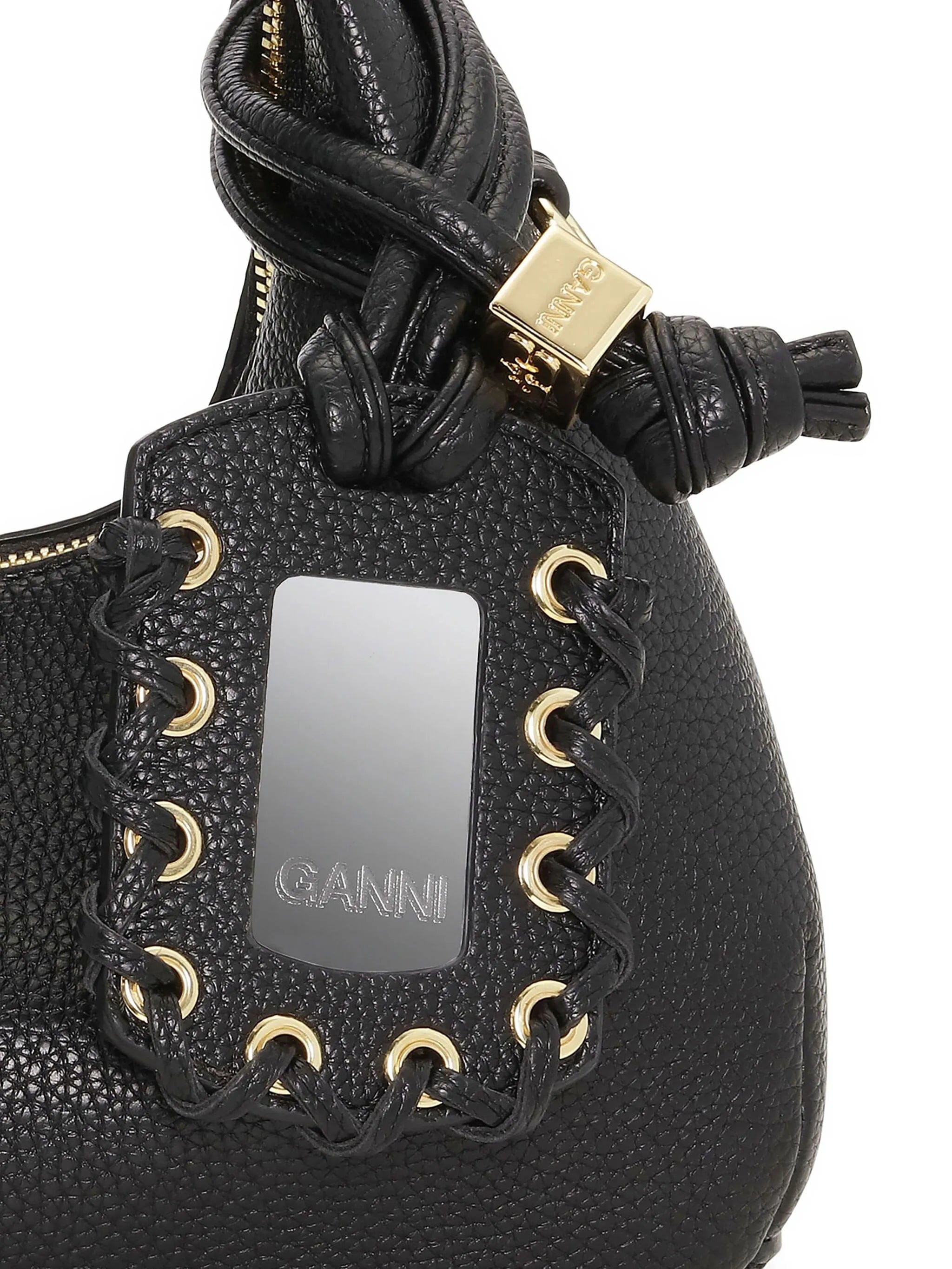 GANNI grained knot - detail shoulder bag