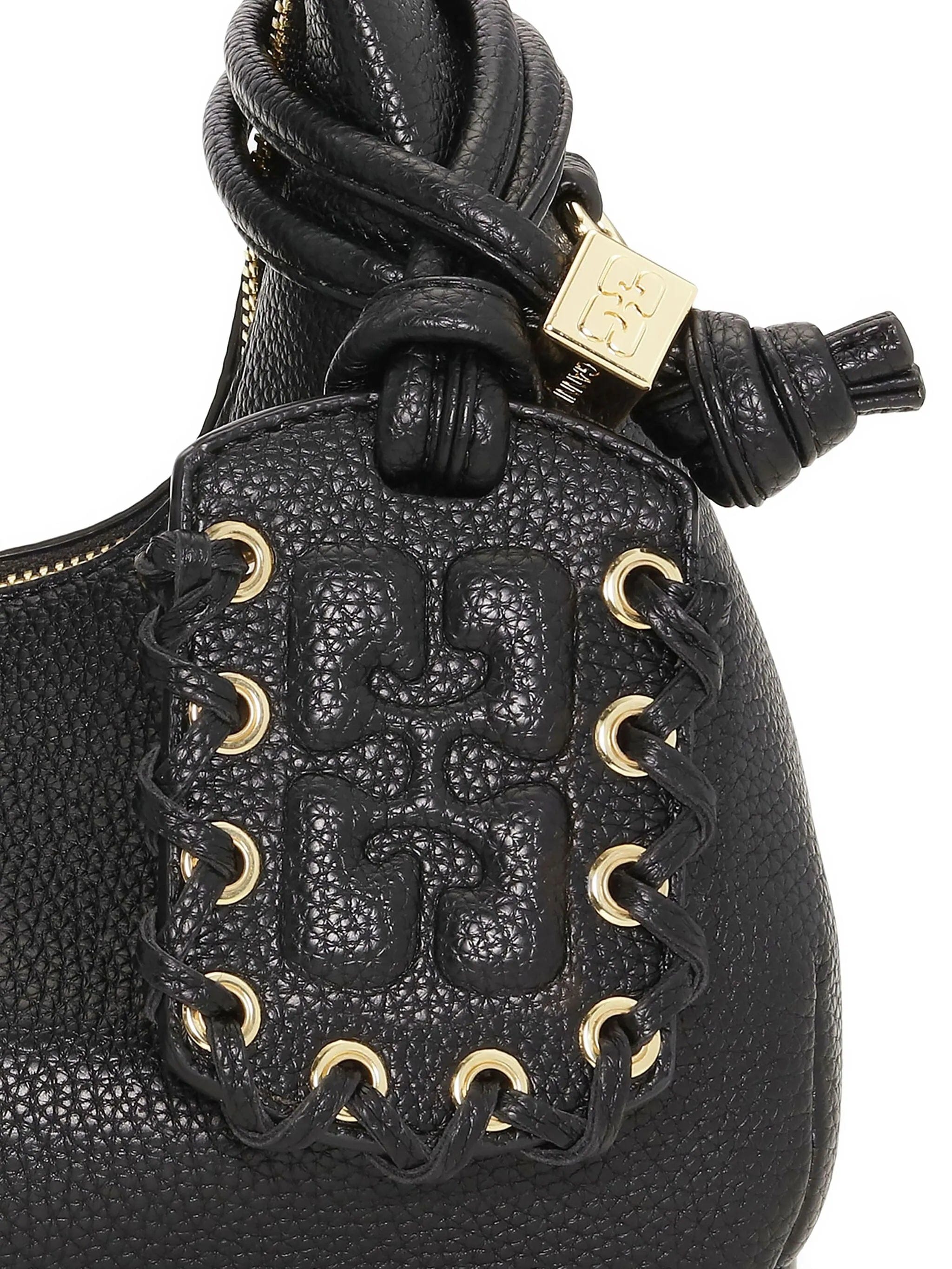 GANNI grained knot - detail shoulder bag