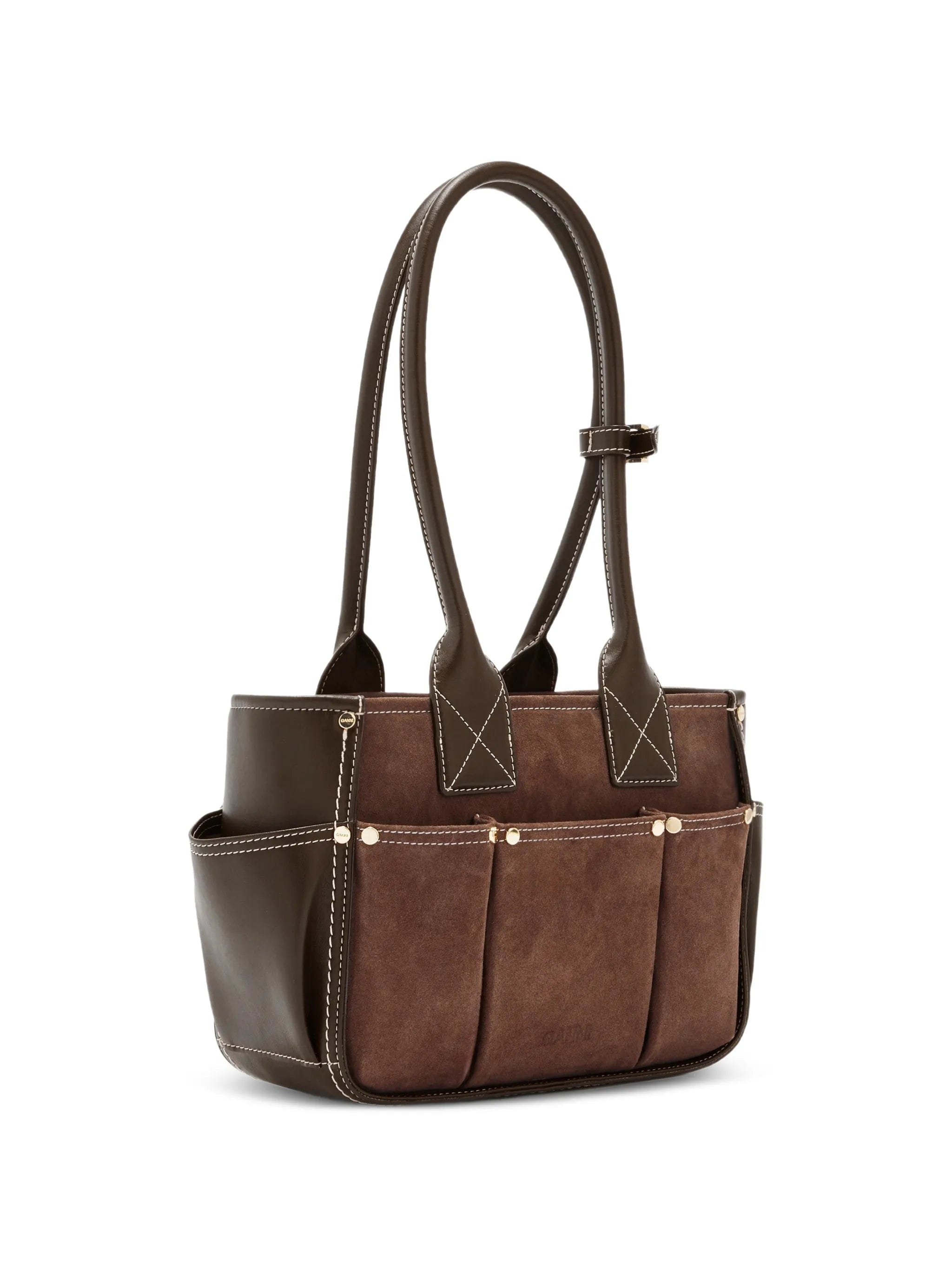 GANNI small Posy stud embellished shoulder bag
