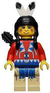 LEGO MINIFIG Western Indian Red Shirt ww014