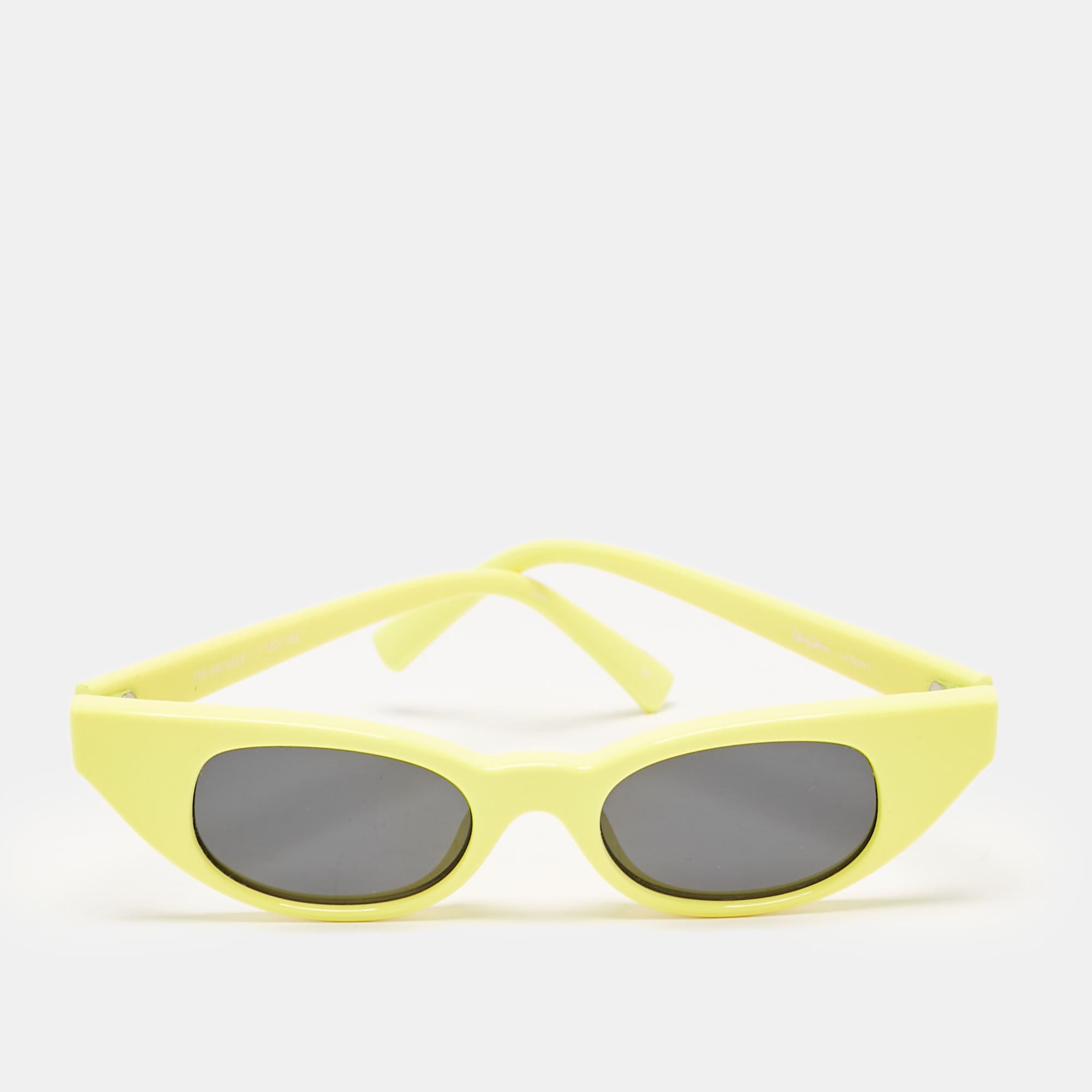 le specs Adam Selman x Le Specs Yellow/black The Breaker Oval Sunglasses