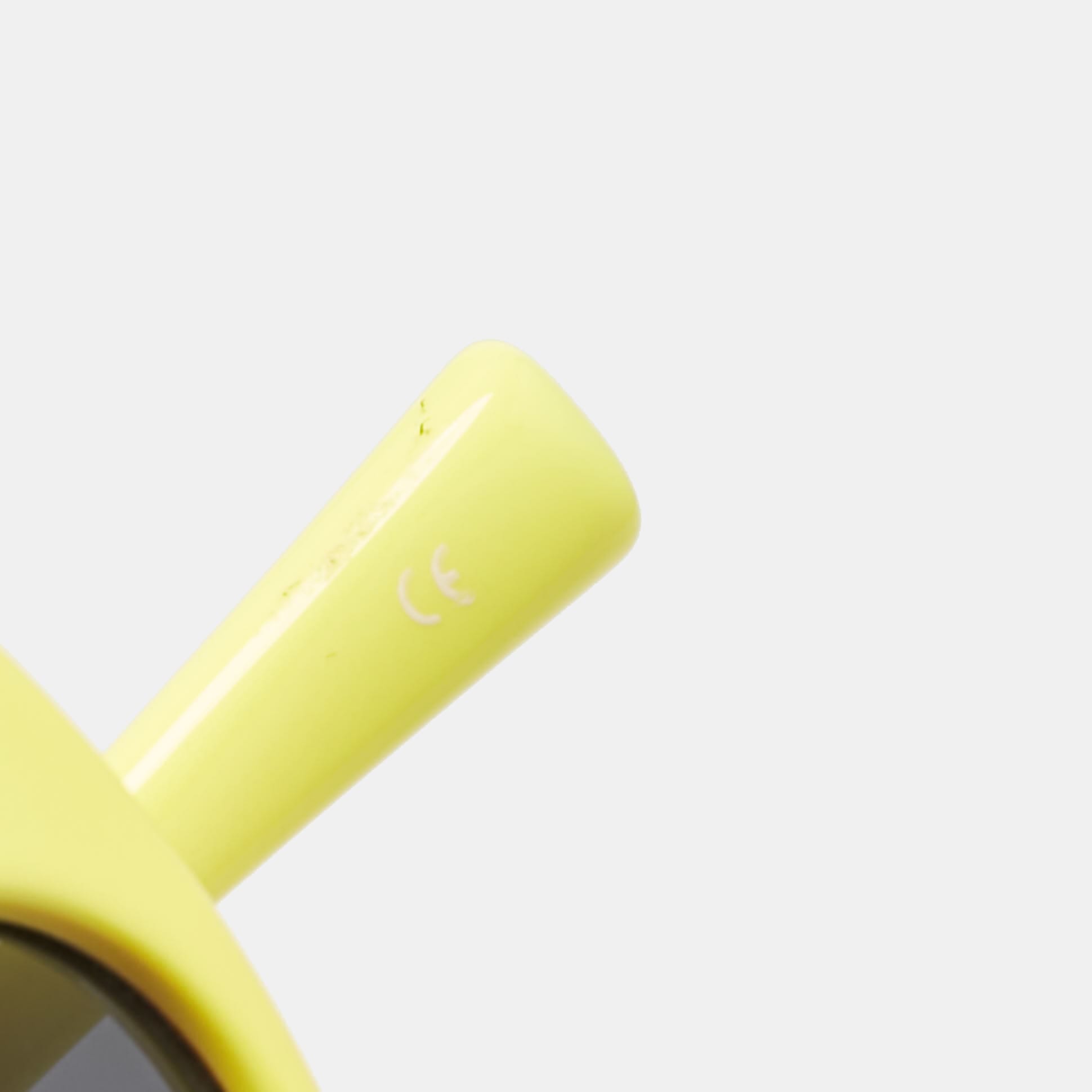 le specs Adam Selman x Le Specs Yellow/black The Breaker Oval Sunglasses