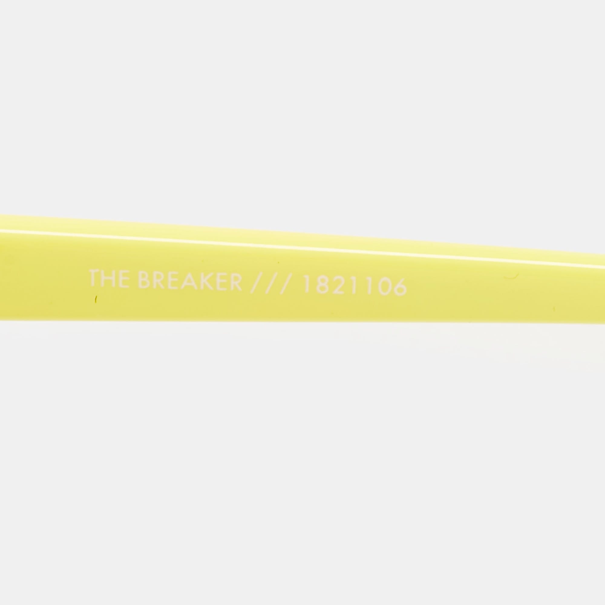 le specs Adam Selman x Le Specs Yellow/black The Breaker Oval Sunglasses
