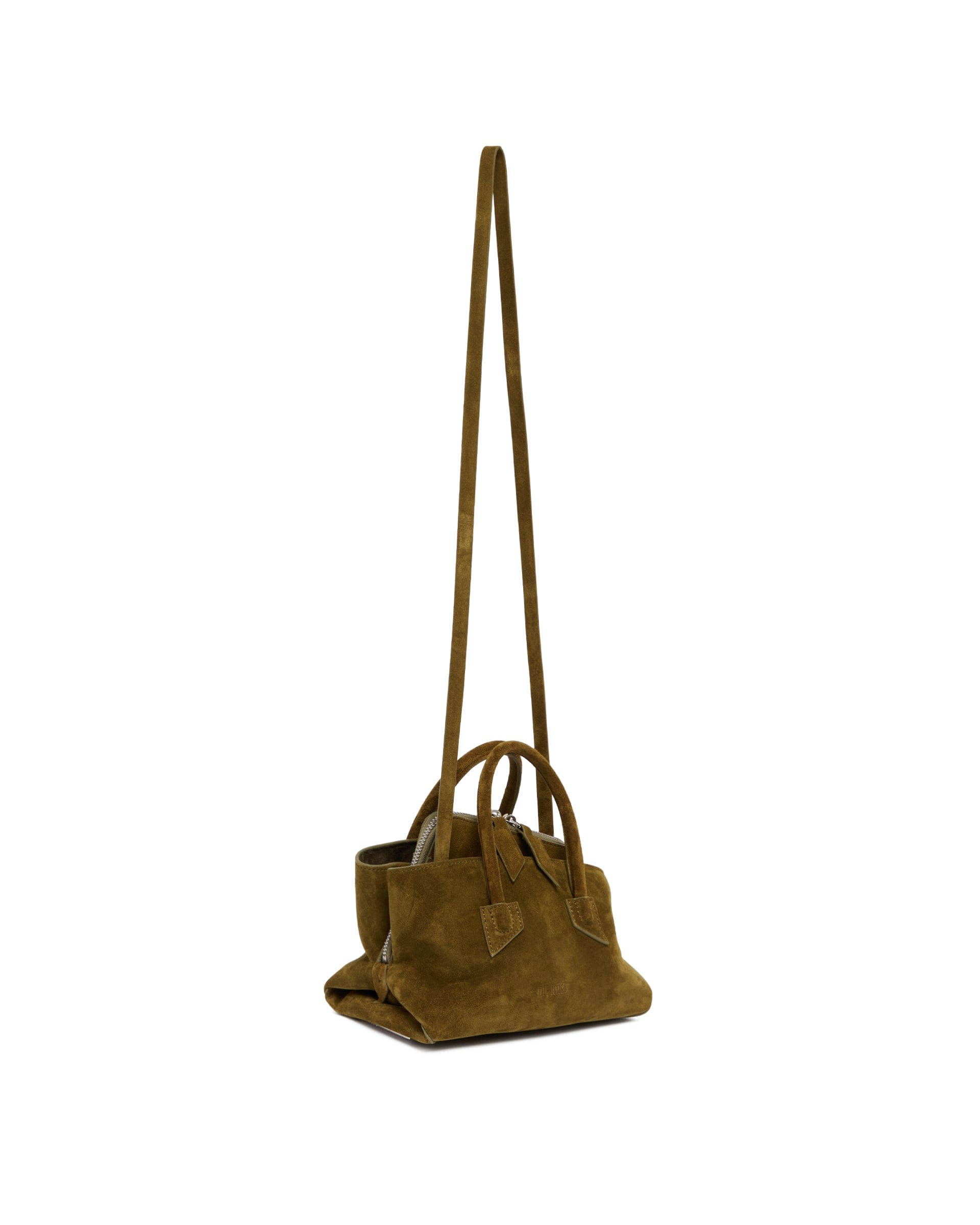 THE Attico Borsa La Passeggiata Mini In Suede Verde