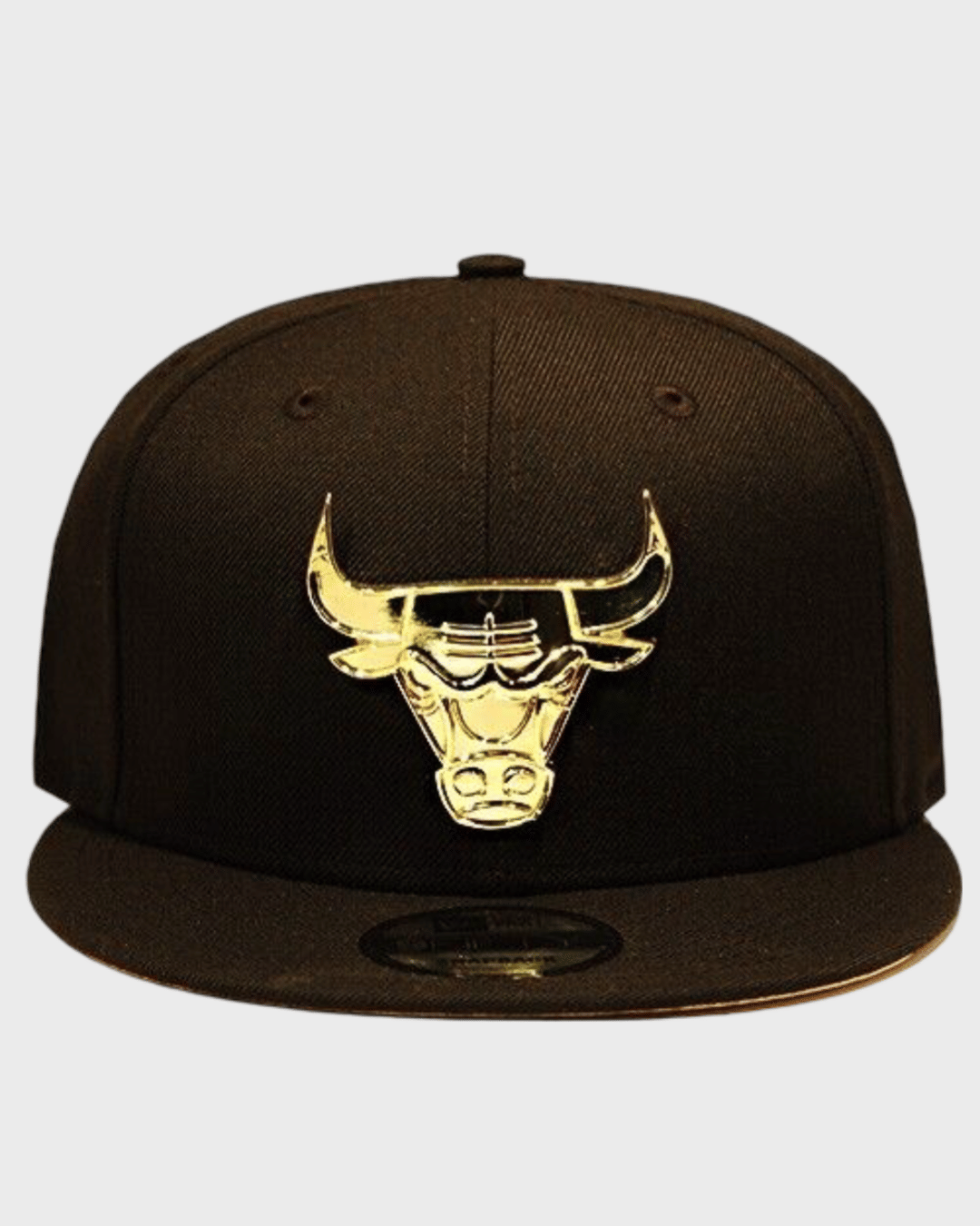 New Era Chicago Bulls 59Fifty Gold Metal Badge Black