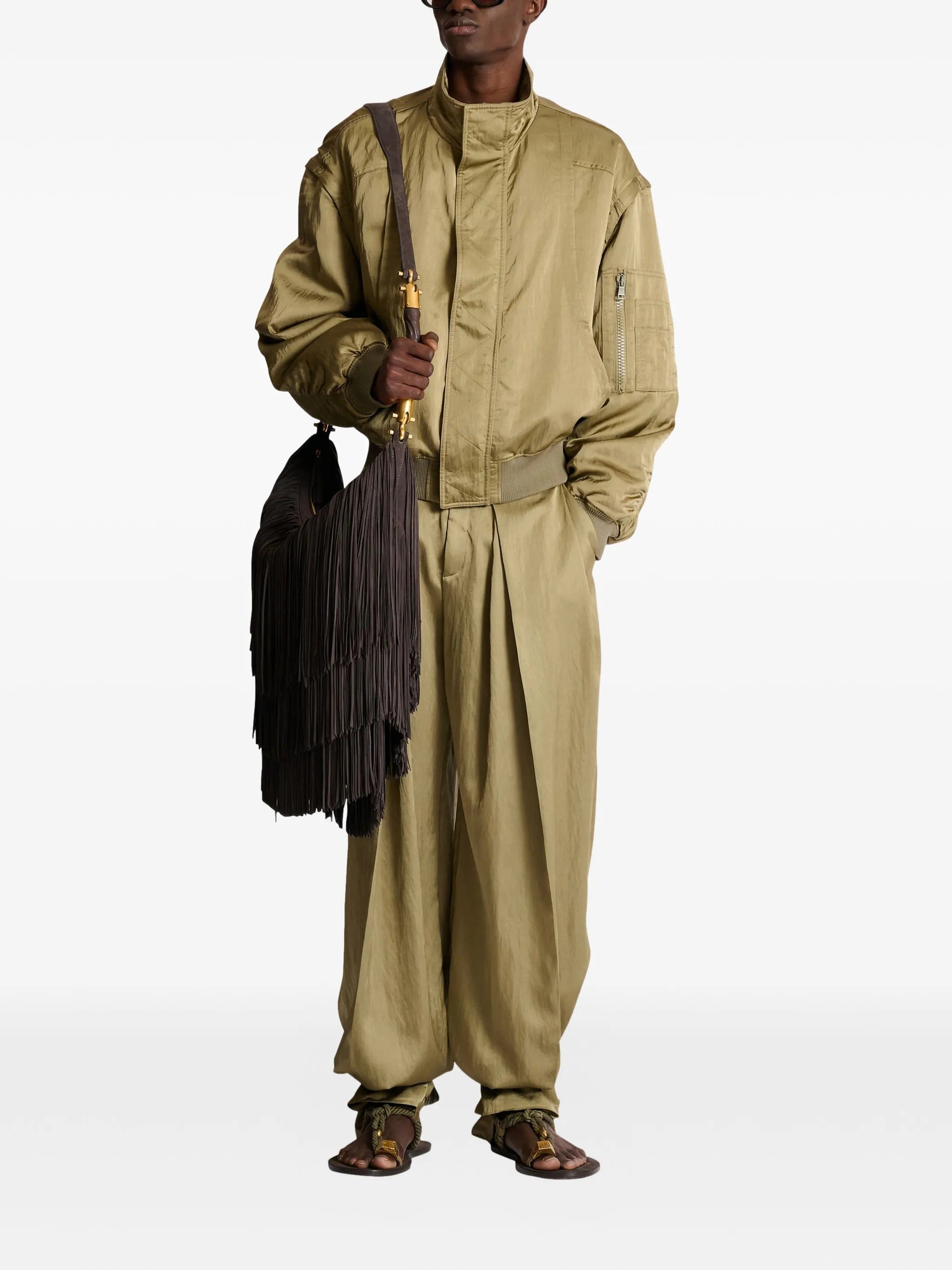 Balmain knife - pleats tailored trousers