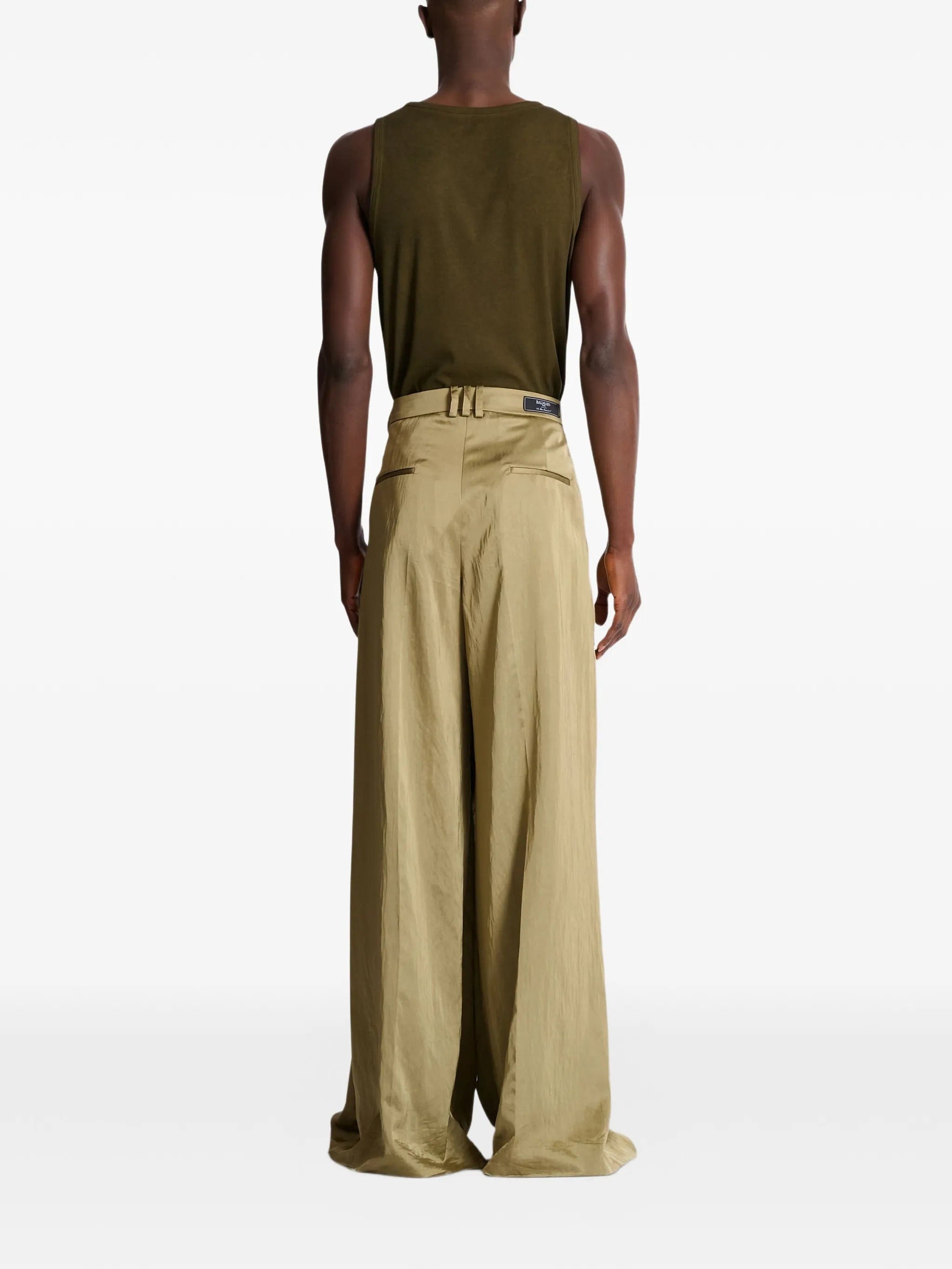 Balmain knife - pleats tailored trousers