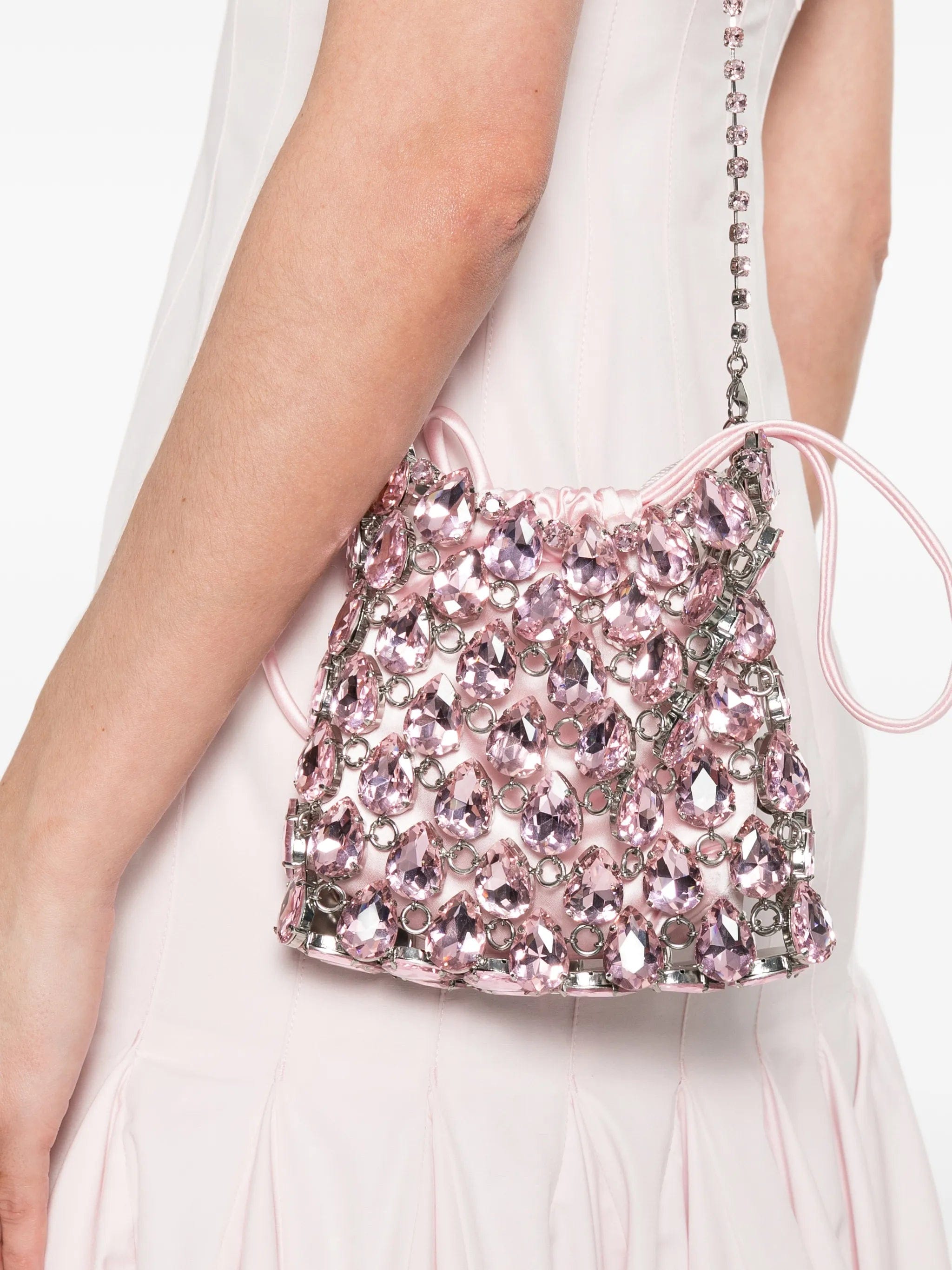 Self-Portrait mini crystal - embellished shoulder bag