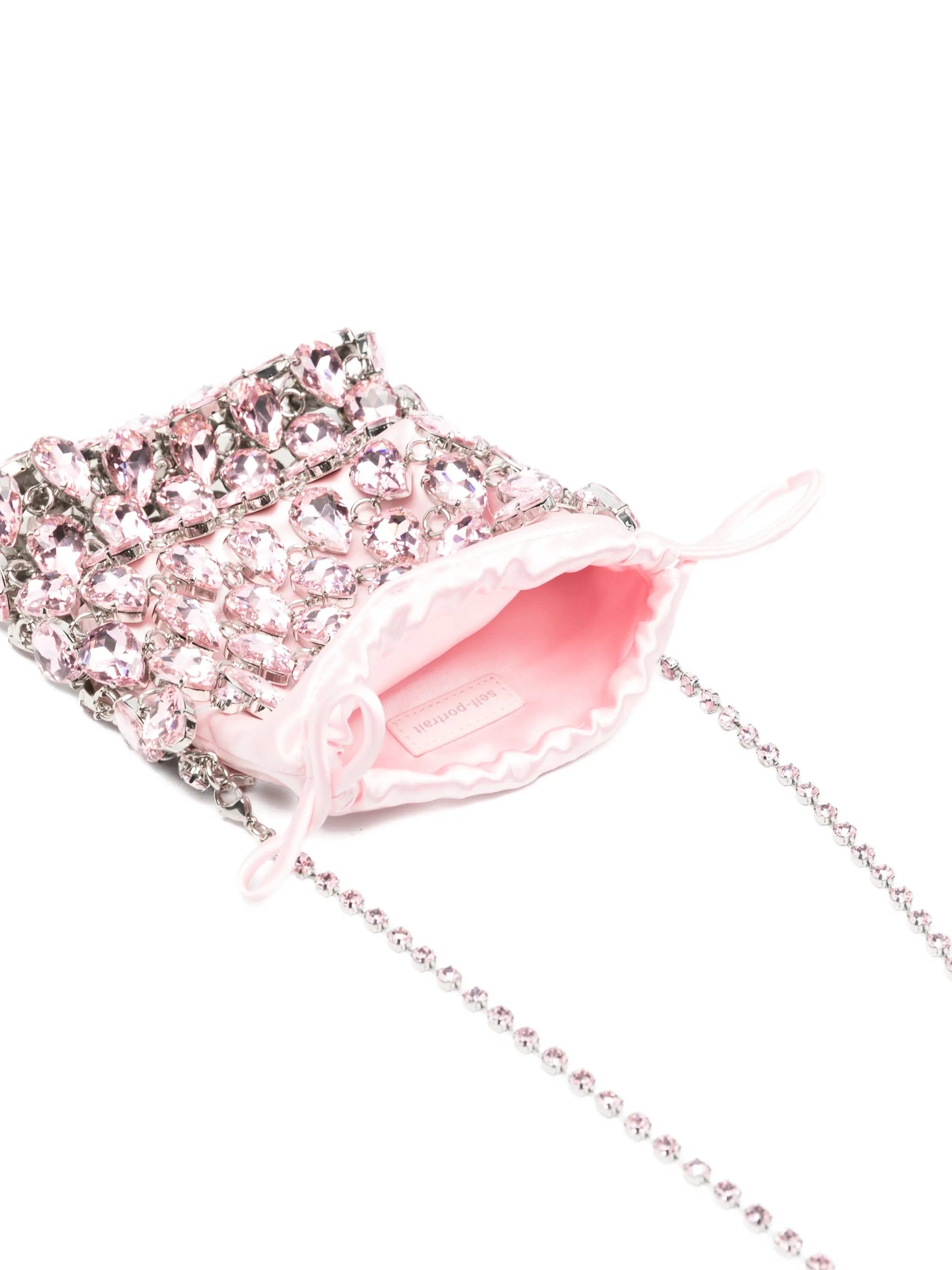 Self-Portrait mini crystal - embellished shoulder bag