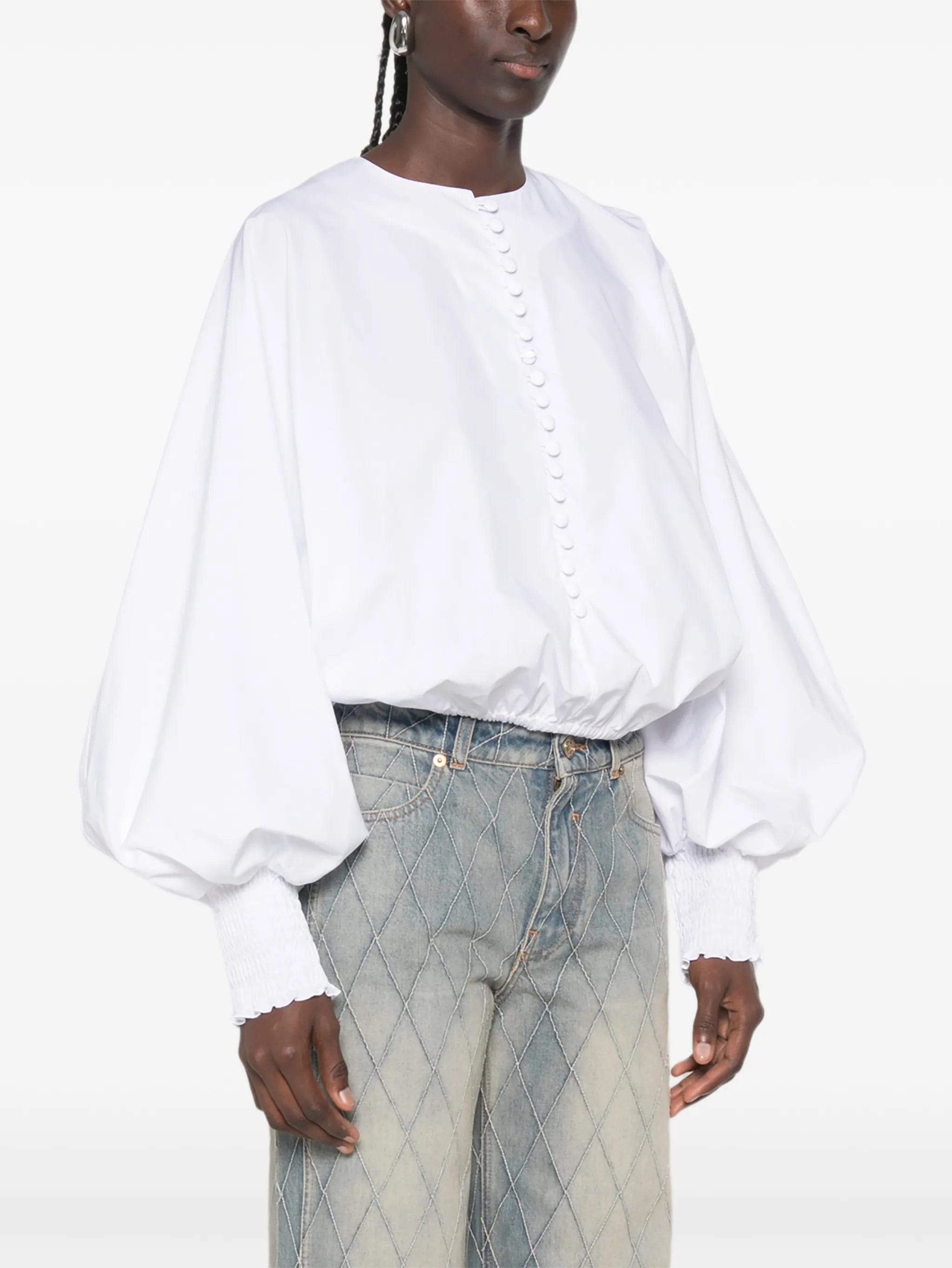 Balmain balloon - sleeve blouse