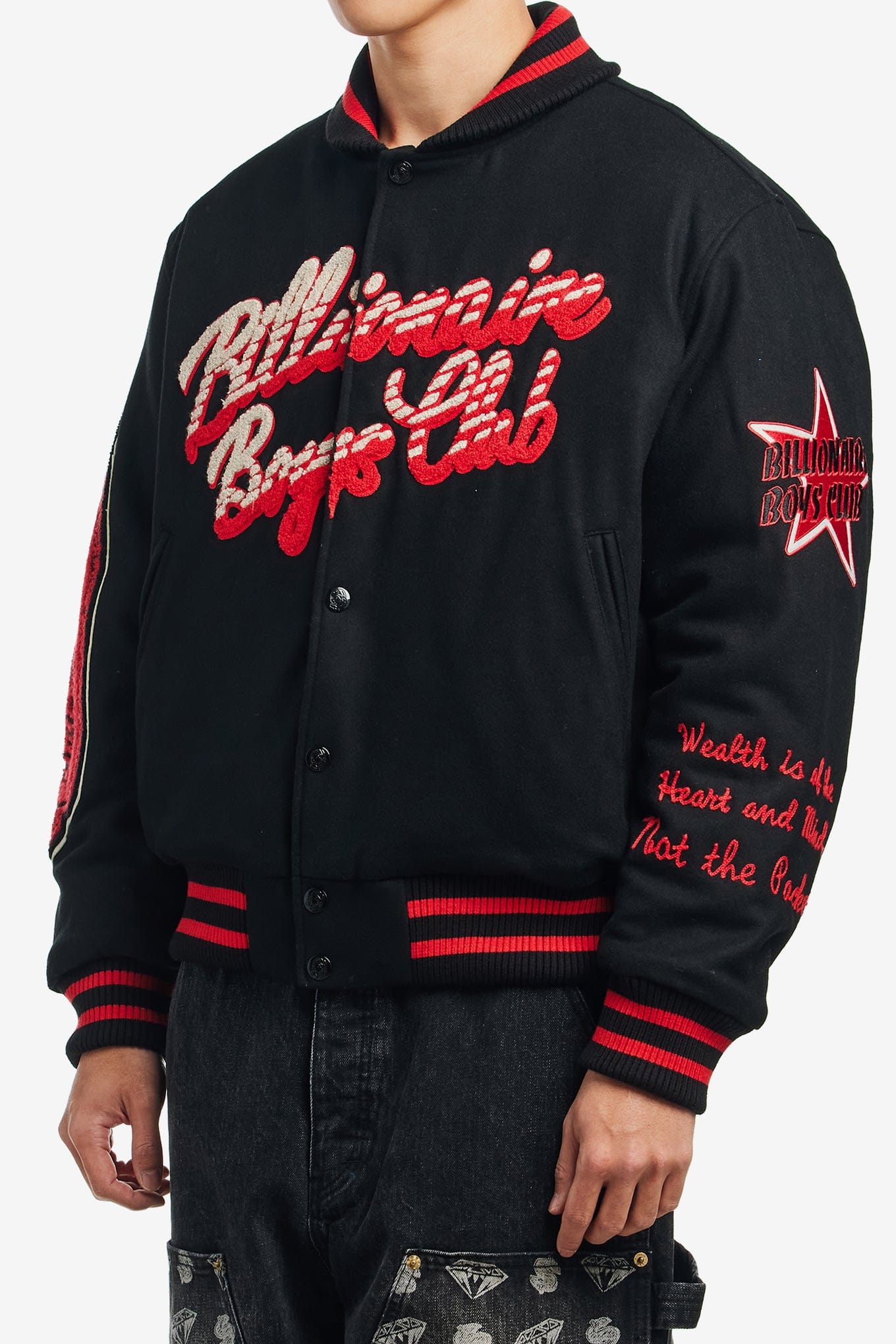 Billionaire BOYS CLUB SCRIPT OG VARSITY JACKET