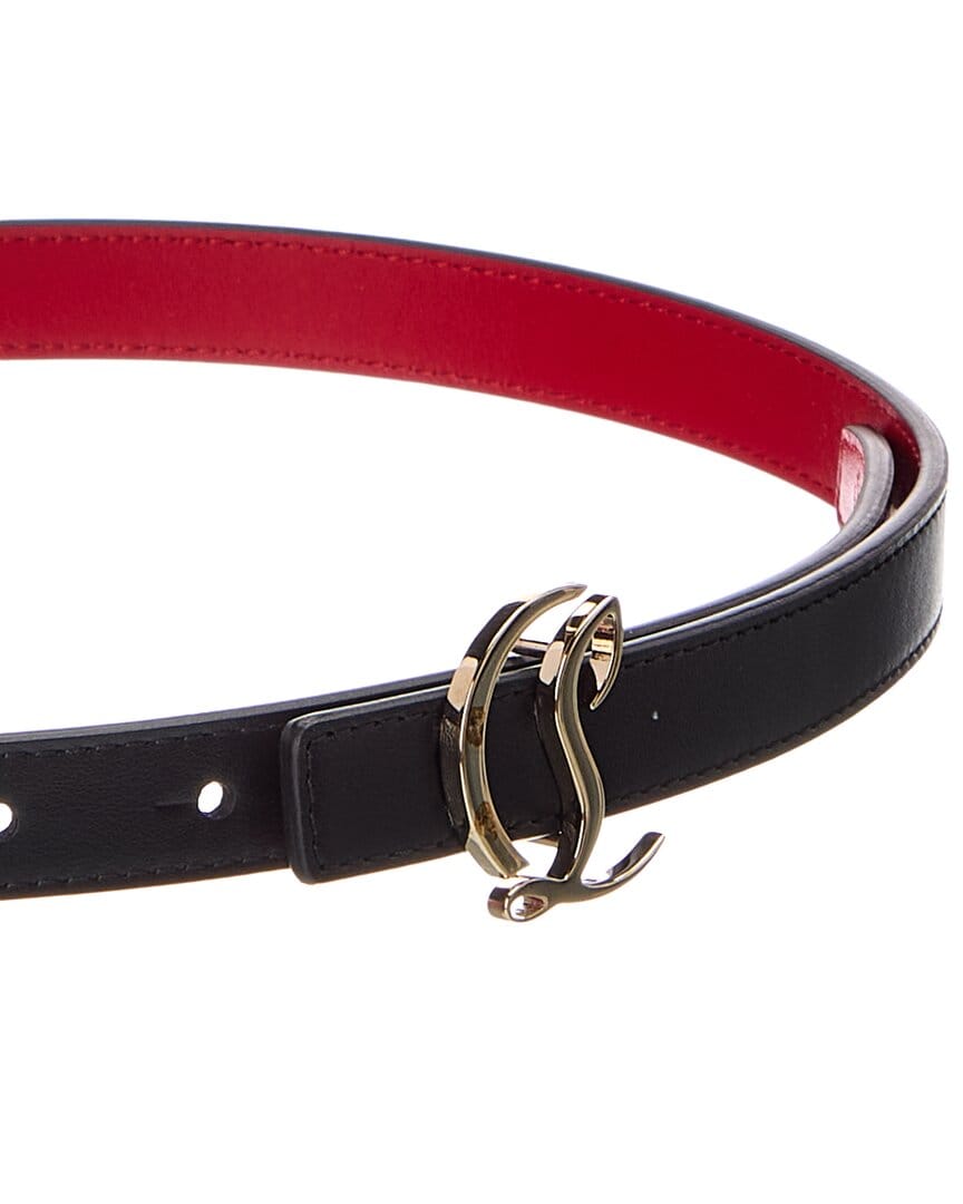 Christian Louboutin Logo Leather Belt