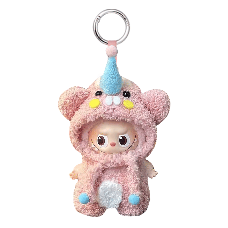 Labubu Pin for Love Mini Outfit - Pink Fluffy Piggy