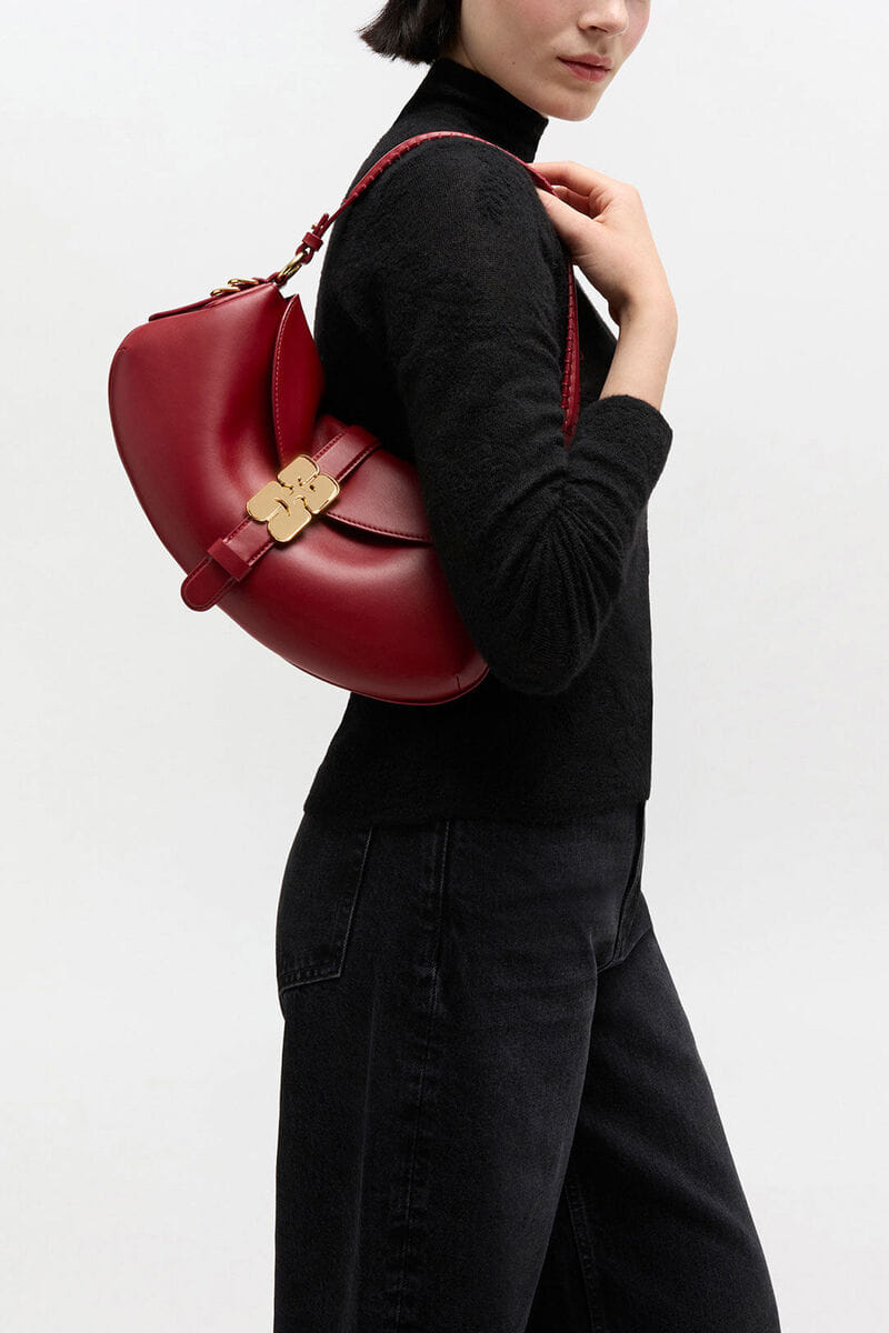 Ganni Red Dahlia Red B - Kat Bag