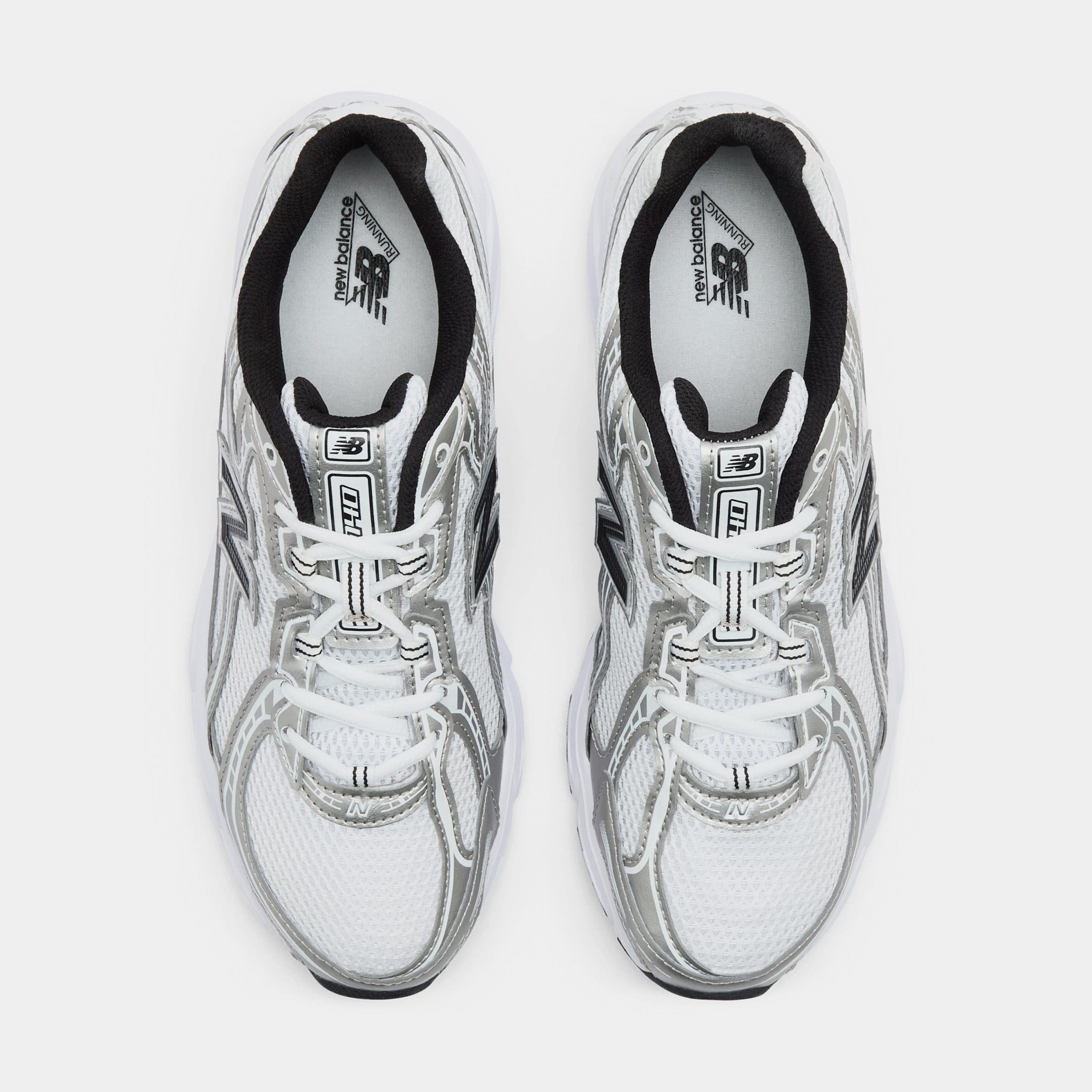 Newbalance 740 Mens Running Shoes (White/Silver Metallic/Black)
