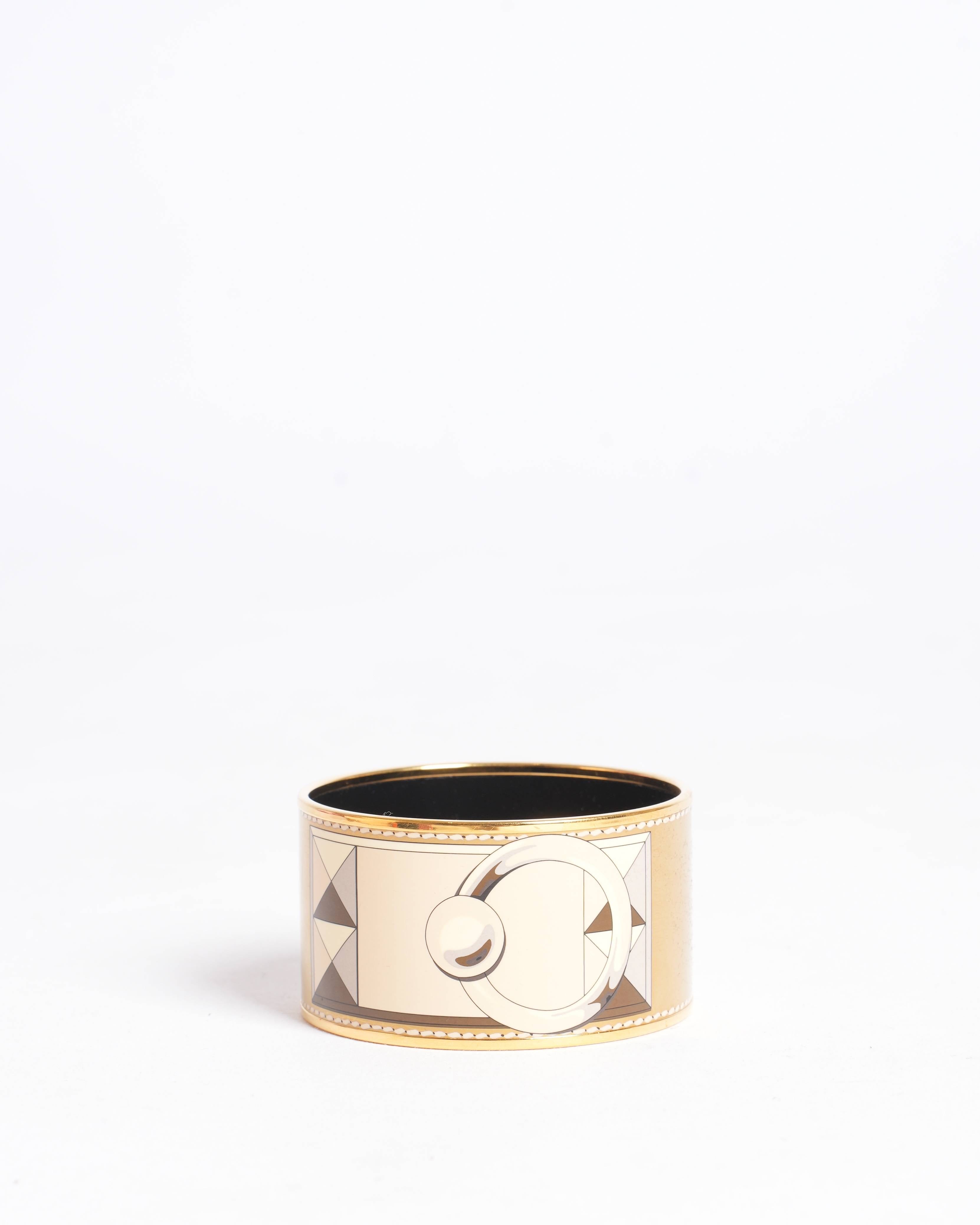 Hermès Extra Wide Enamel Bracelet