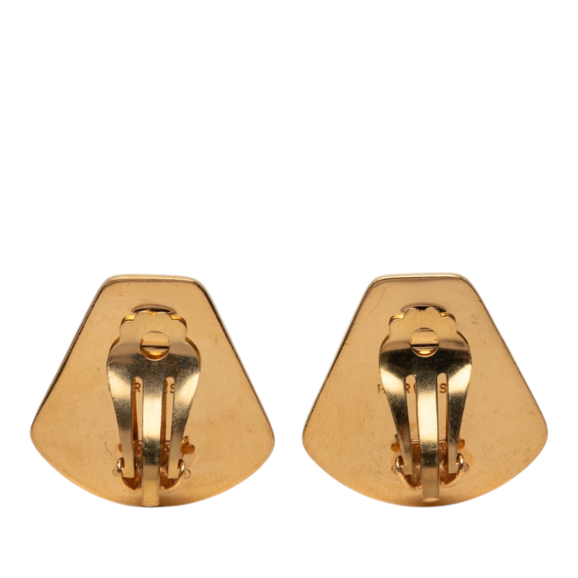 Hermès Enamel Jockey Cloisonne Clip On Earrings