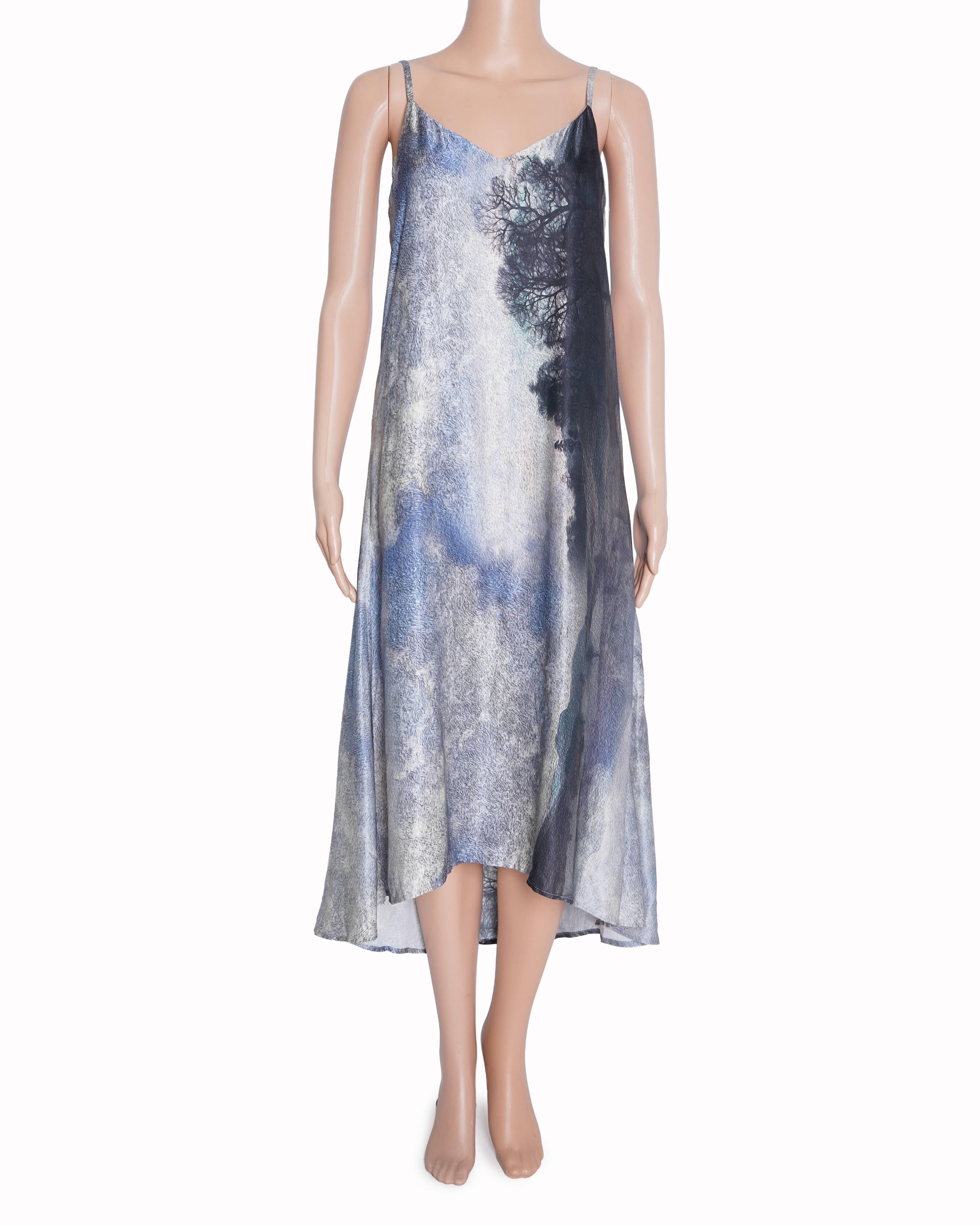 Allsaints New All saints essey hampstead strappy abstract print slip dress