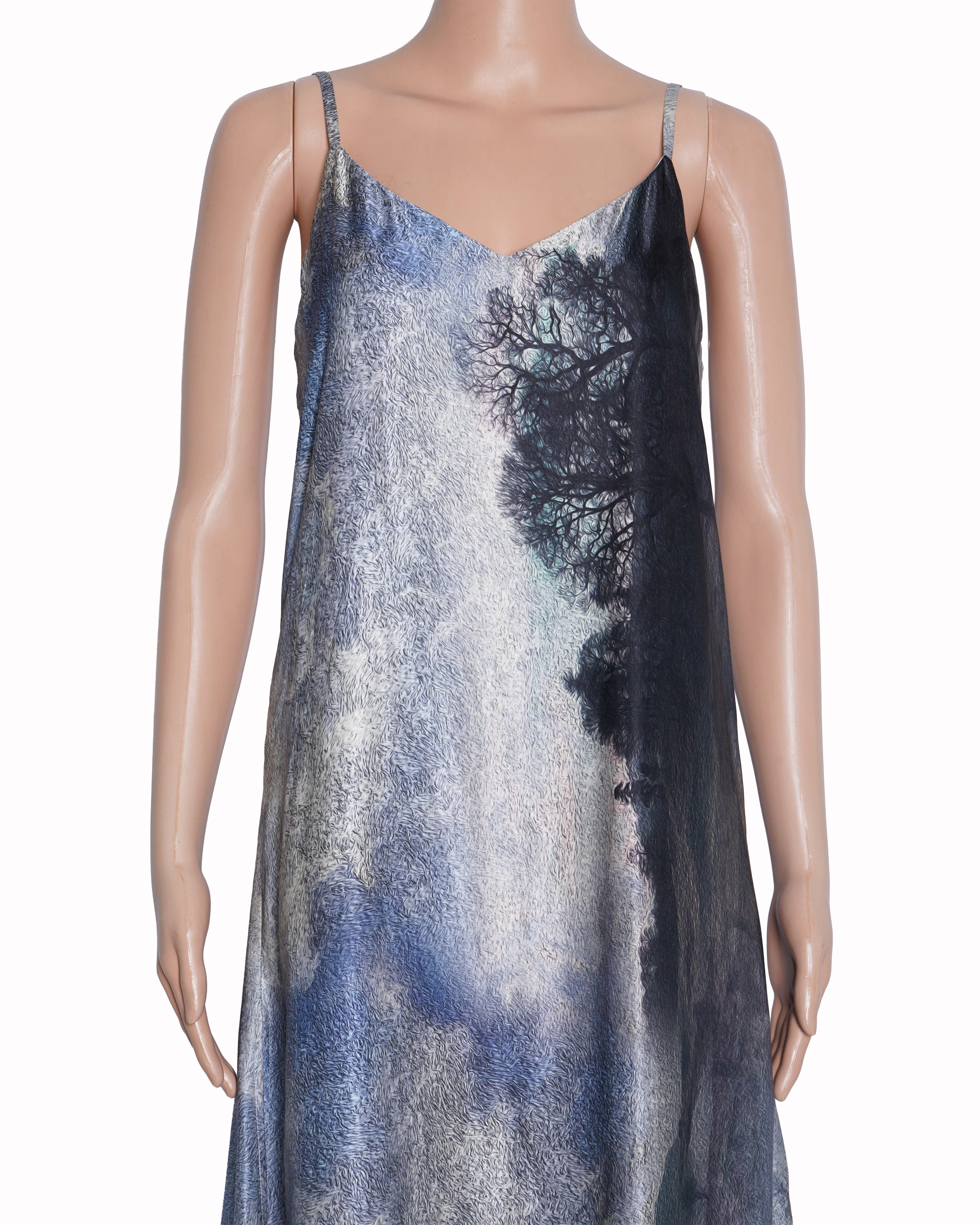 Allsaints New All saints essey hampstead strappy abstract print slip dress
