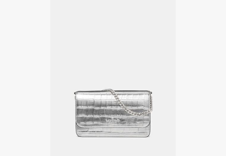 Madison Croc Embossed Willow Mini Flap Crossbody