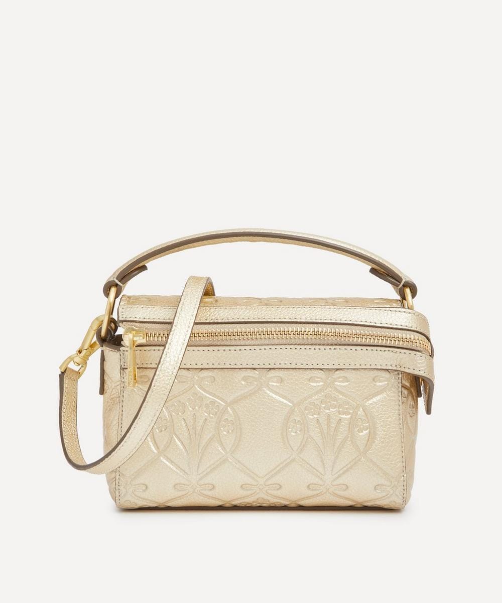 Liberty Iphis Gold Embossed Nano Valise Crossbody Bag