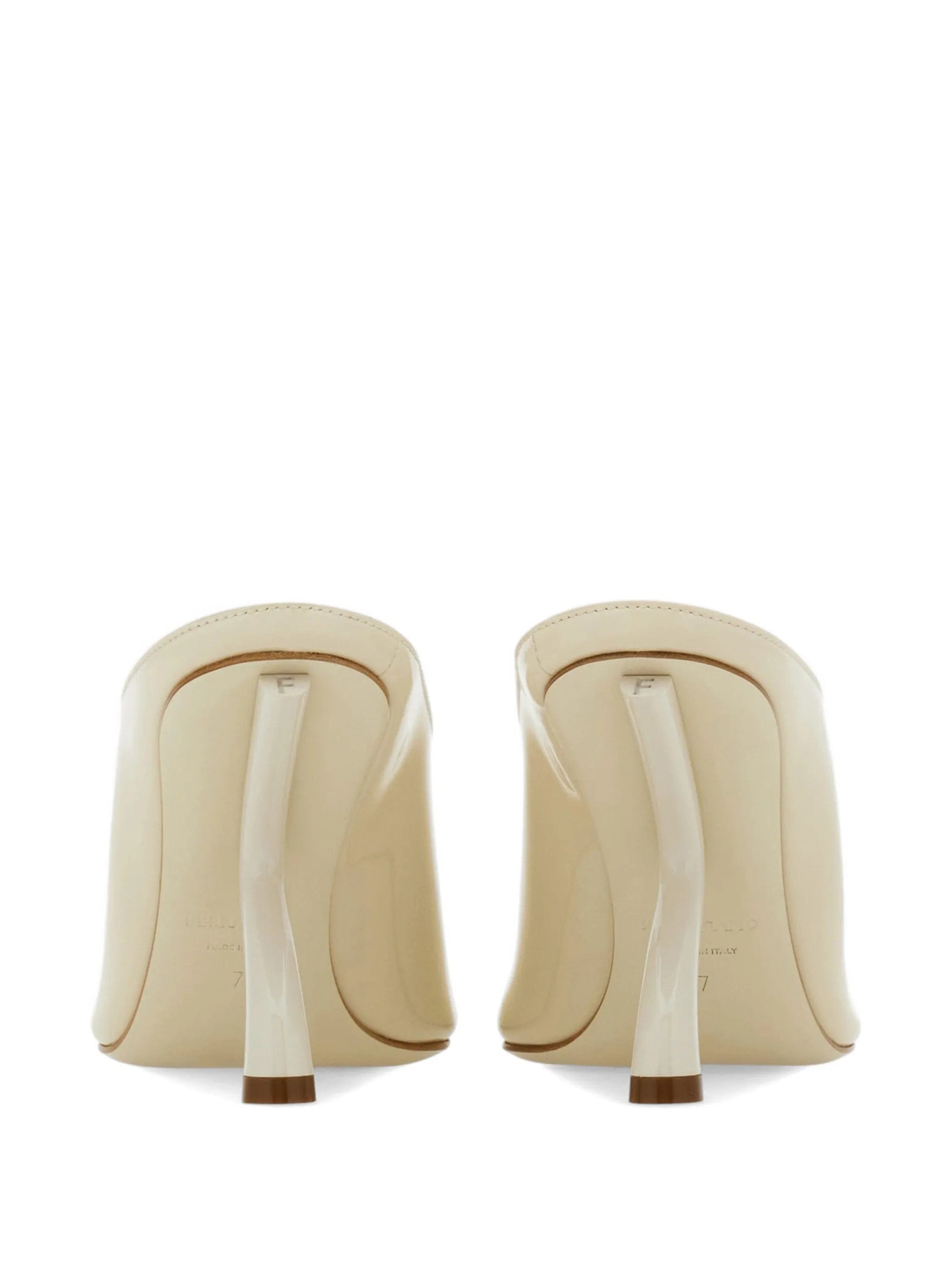 Ferragamo S - shaped heeled mules