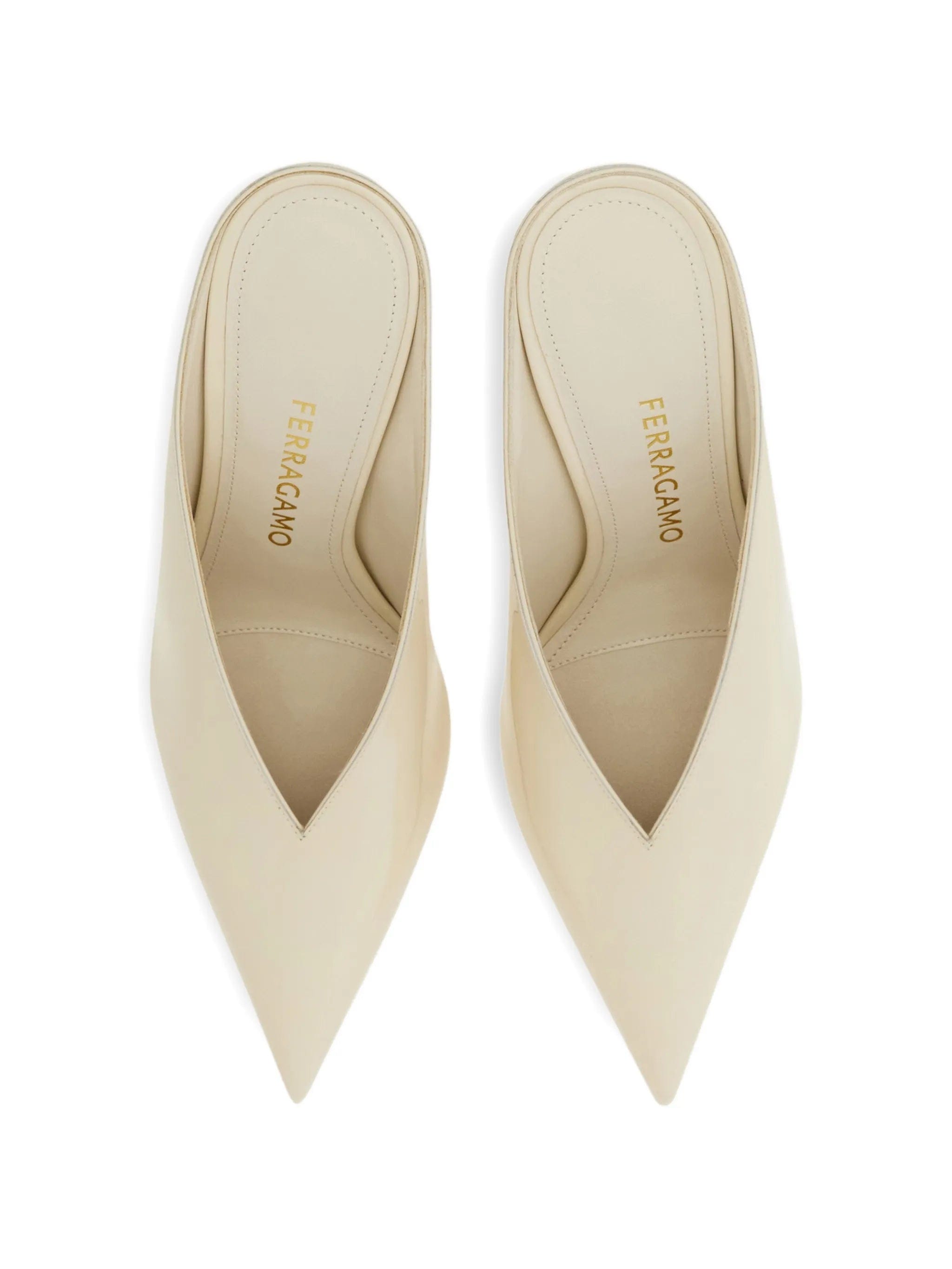 Ferragamo S - shaped heeled mules
