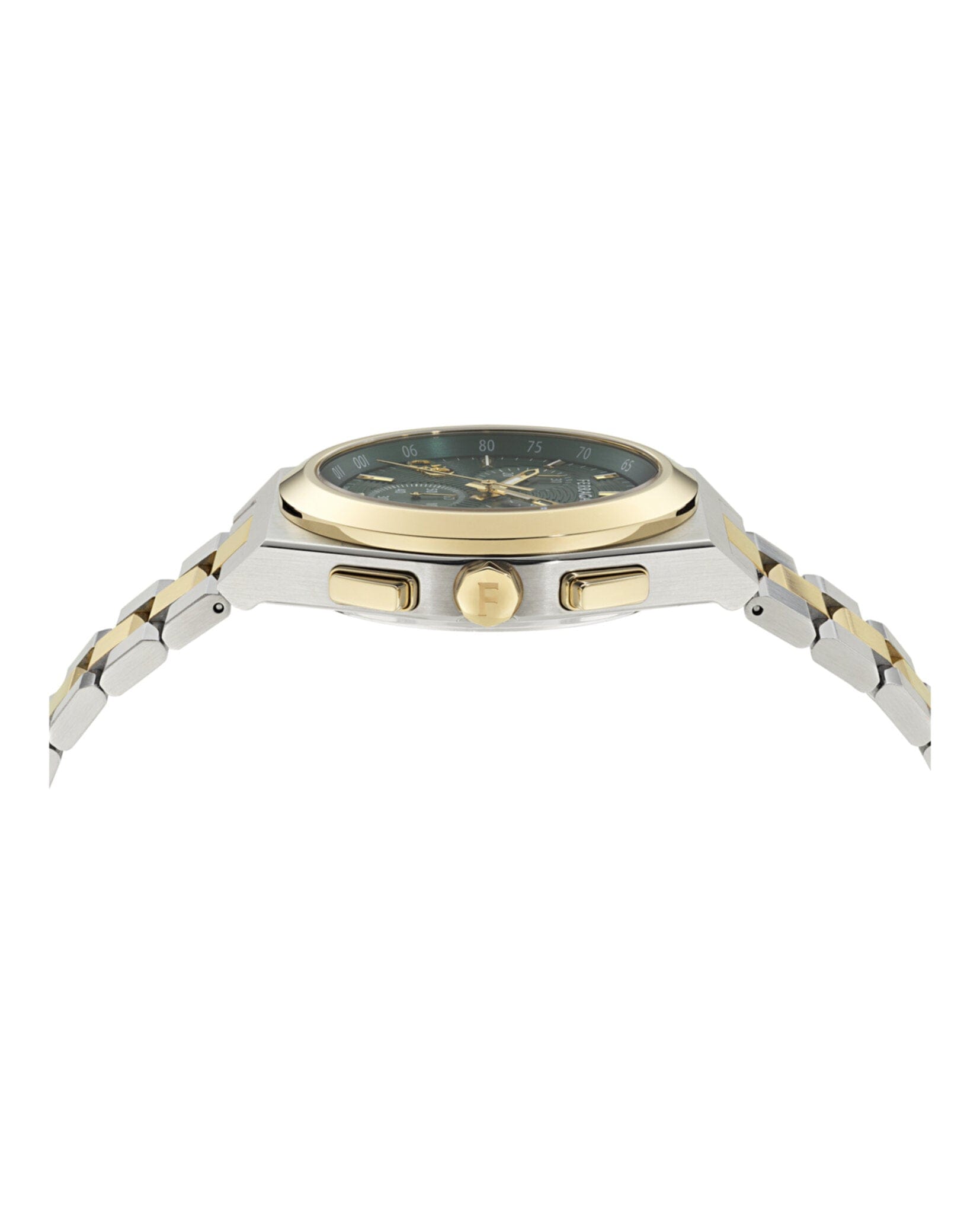 Ferragamo Mens Two Tone 42 mm Bracelet Fashion Watch