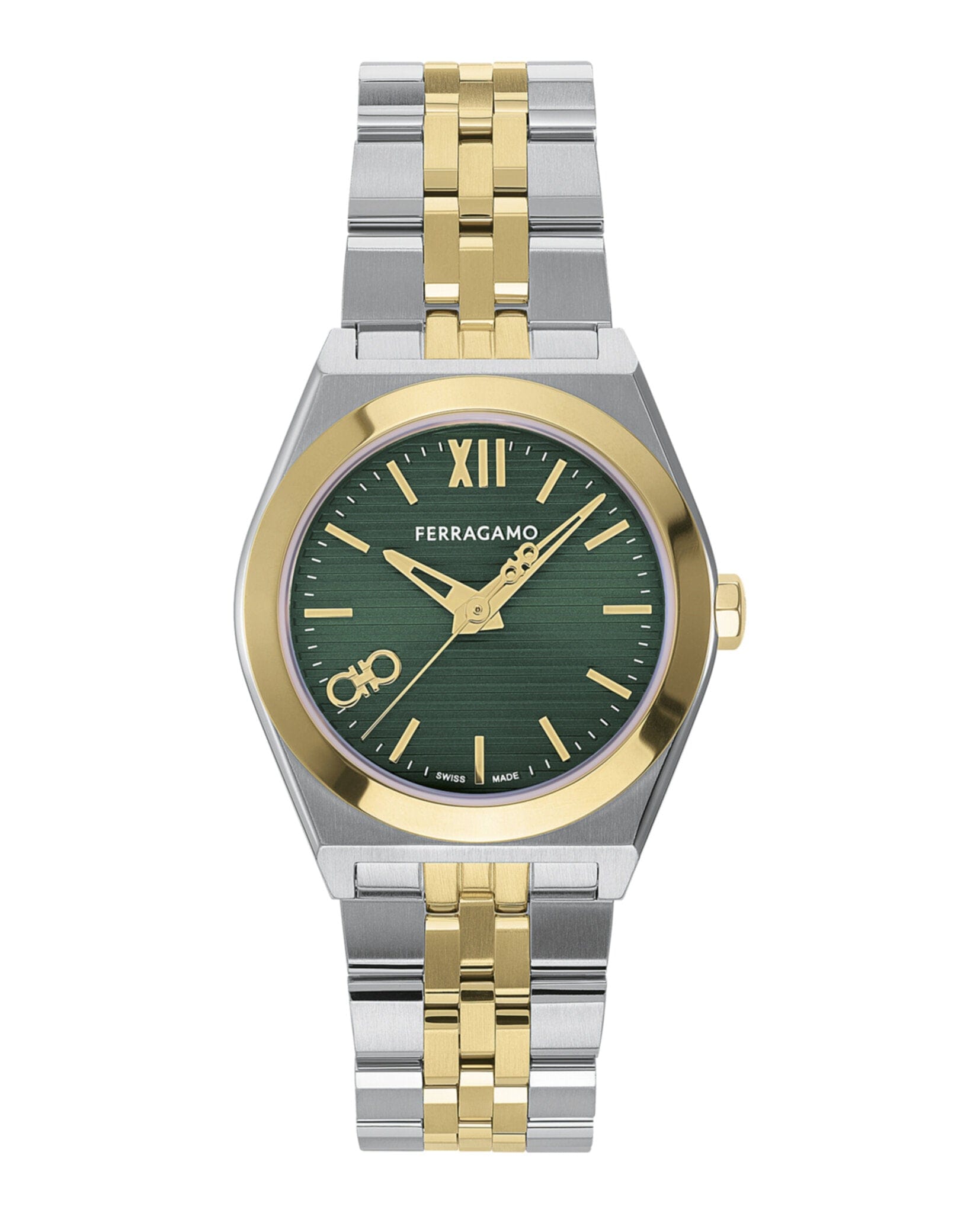Ferragamo Womens Two Tone 28 mm Bracelet Fashion Watch