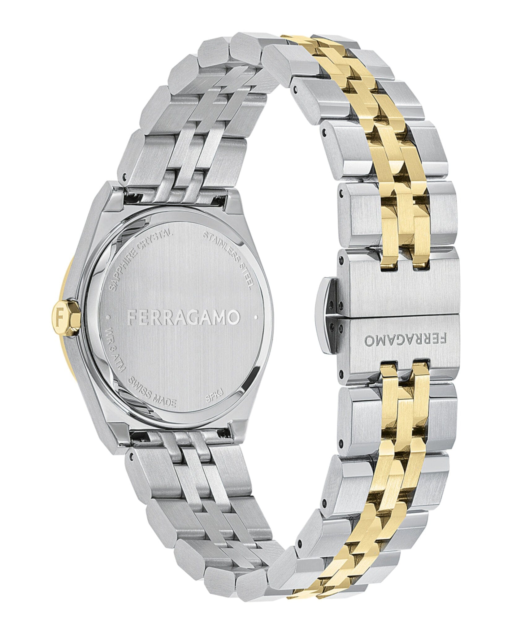 Ferragamo Womens Two Tone 28 mm Bracelet Fashion Watch