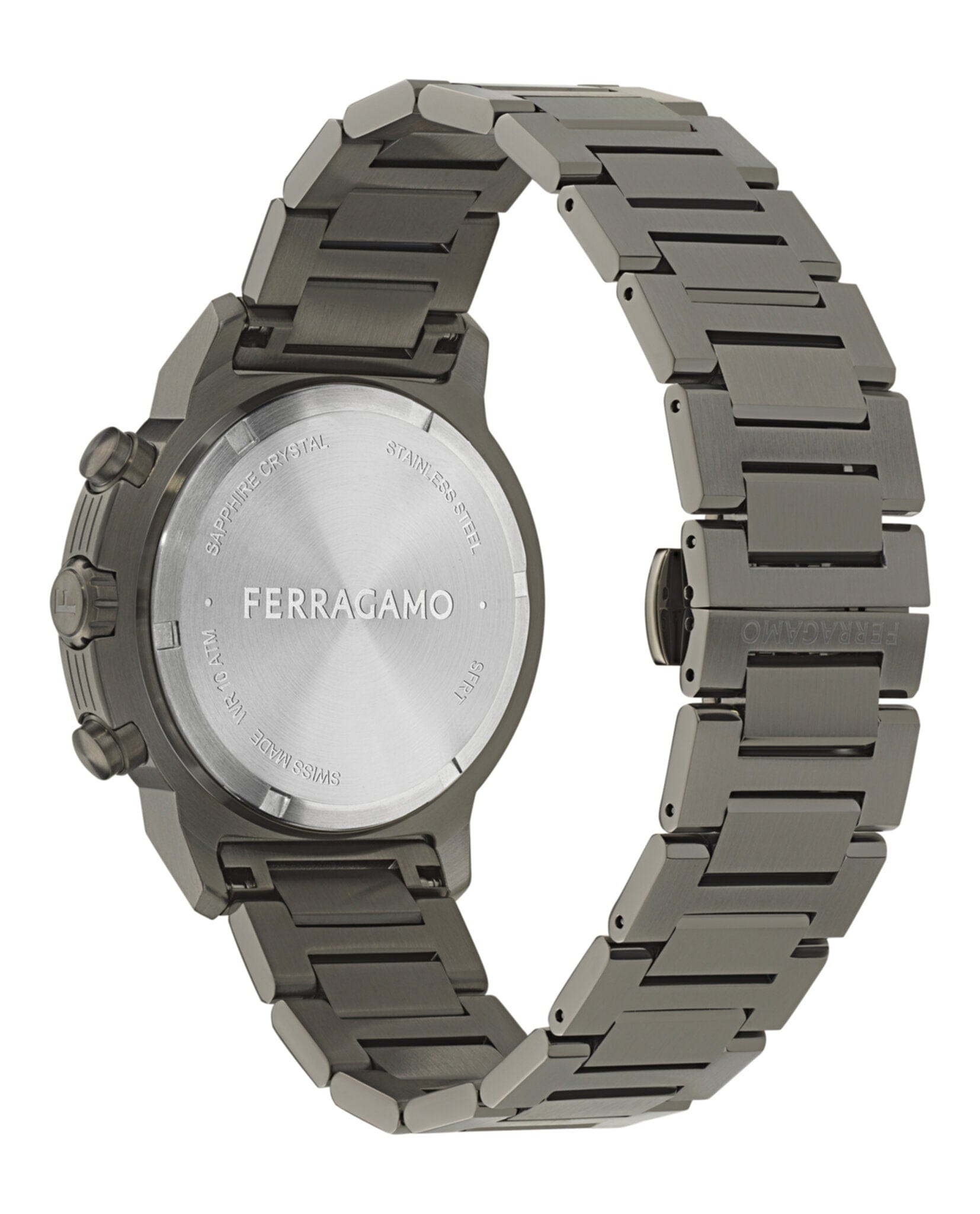 Ferragamo Mens Gun 44 mm Bracelet Fashion Watch