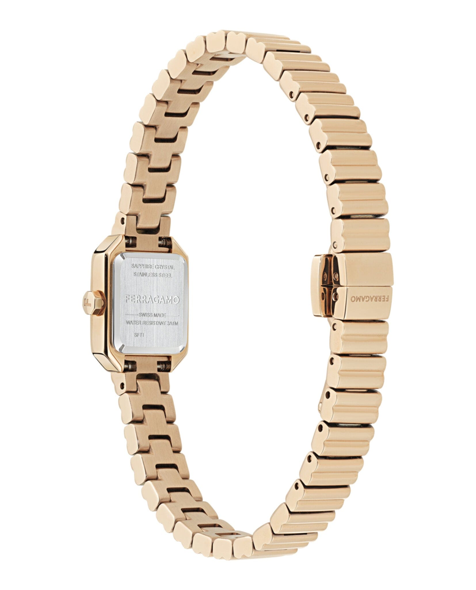 Ferragamo Womens Rosegold 15 mm Bracelet Fashion Watch