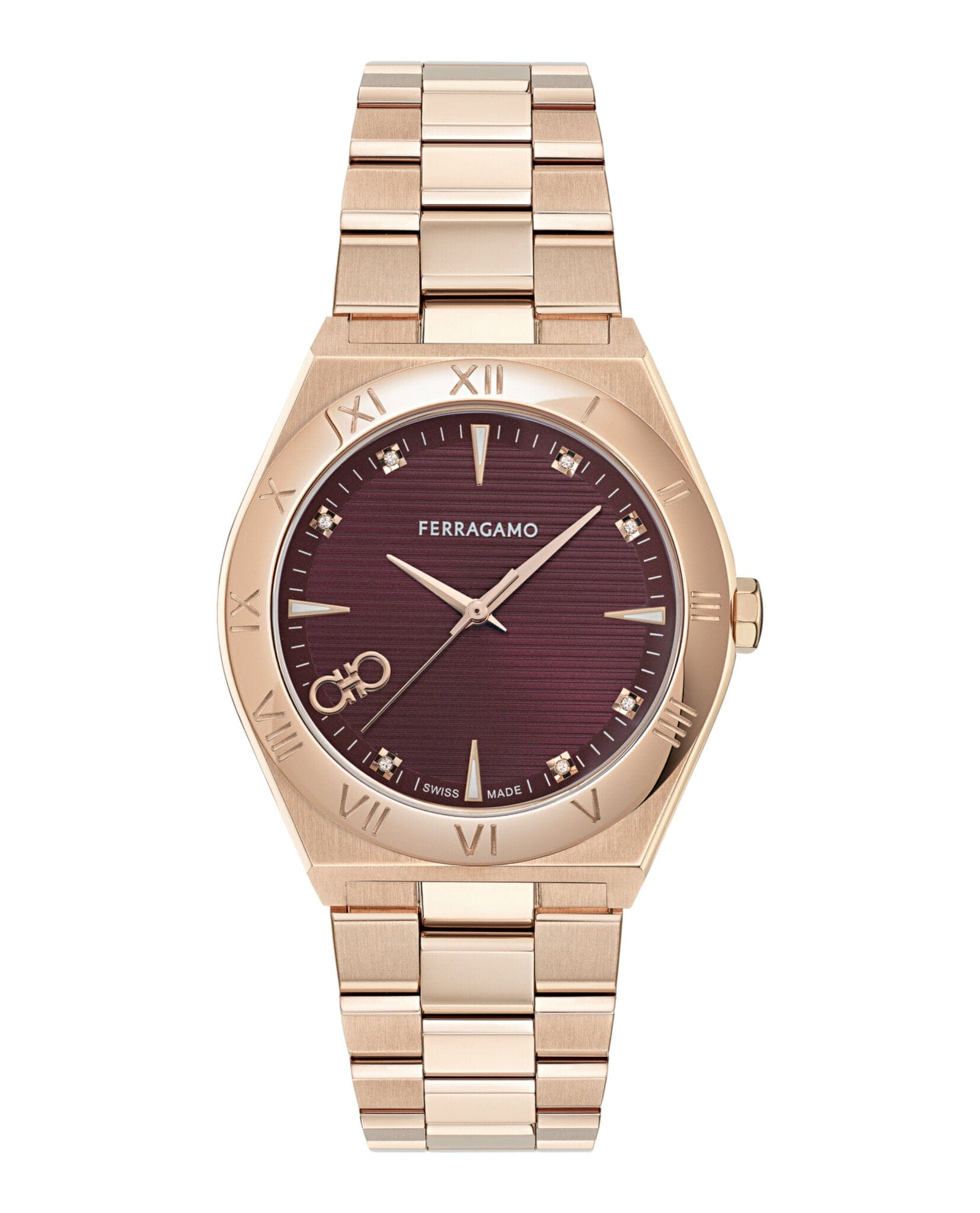 Ferragamo Mens Rosegold 40 mm Bracelet Fashion Watch